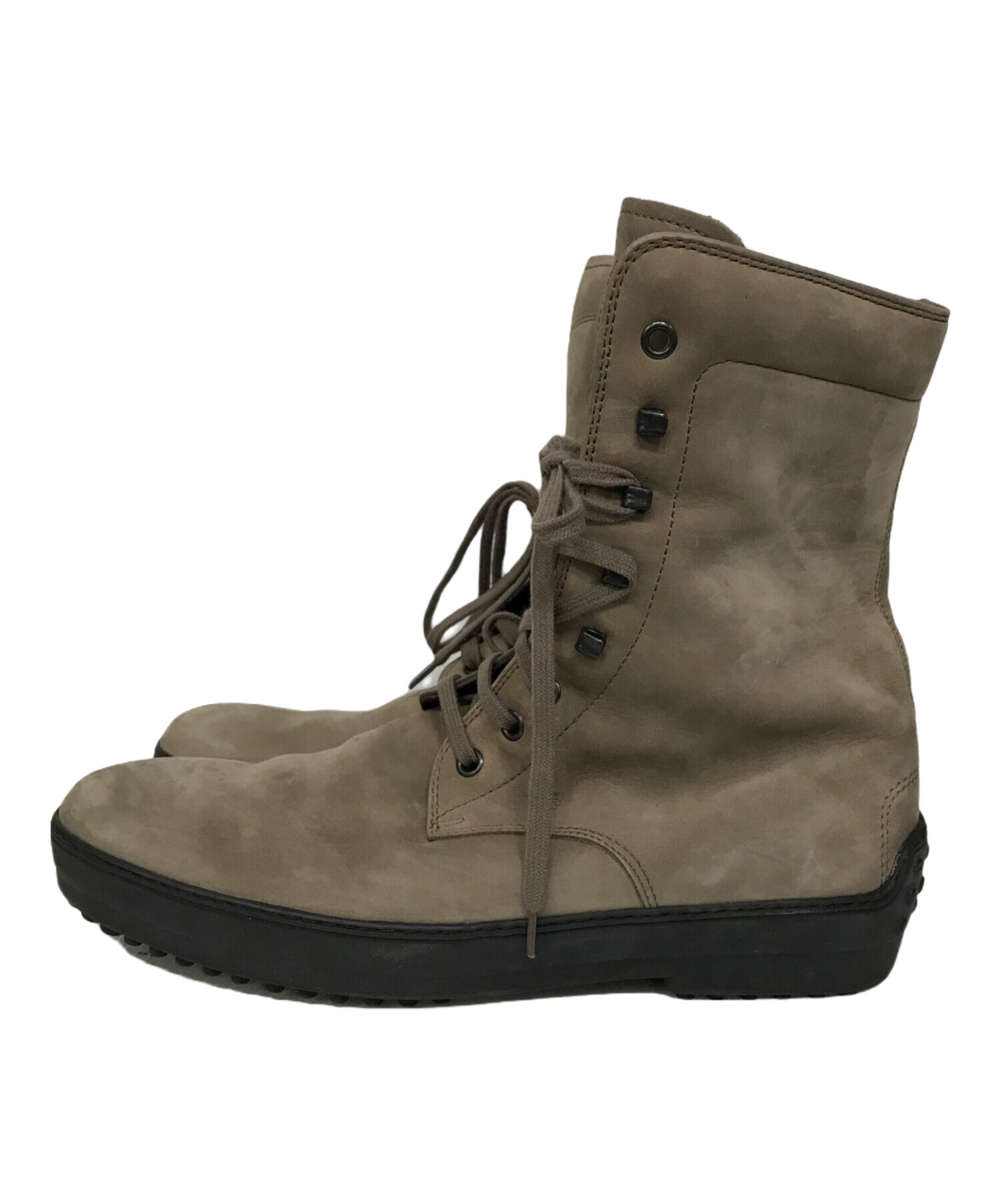 中古・古着通販】TOD'S (トッズ) レースアップブーツ ブラウン サイズ