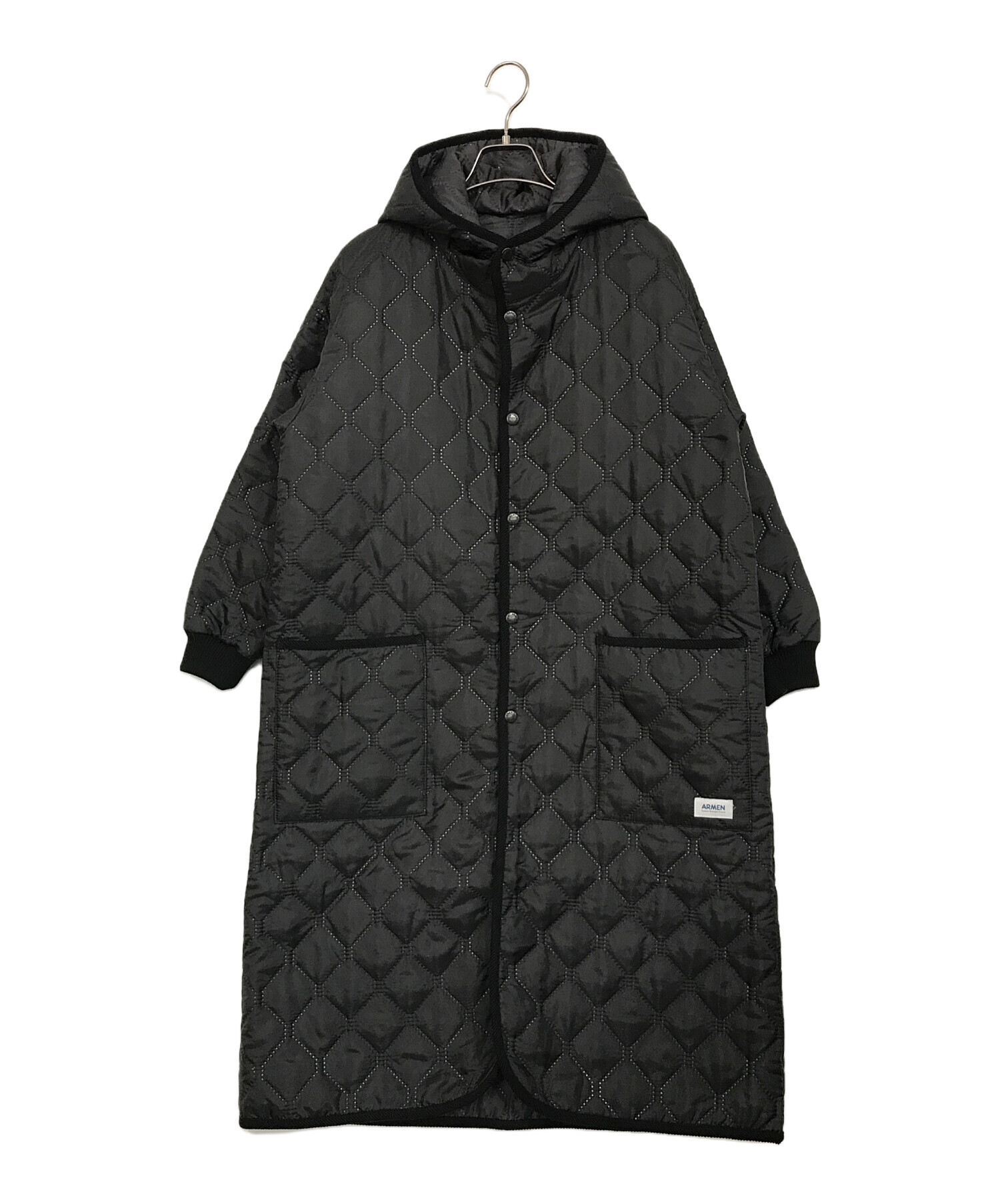 中古・古着通販】ARMEN (アーメン) キルティングコート ブラック 