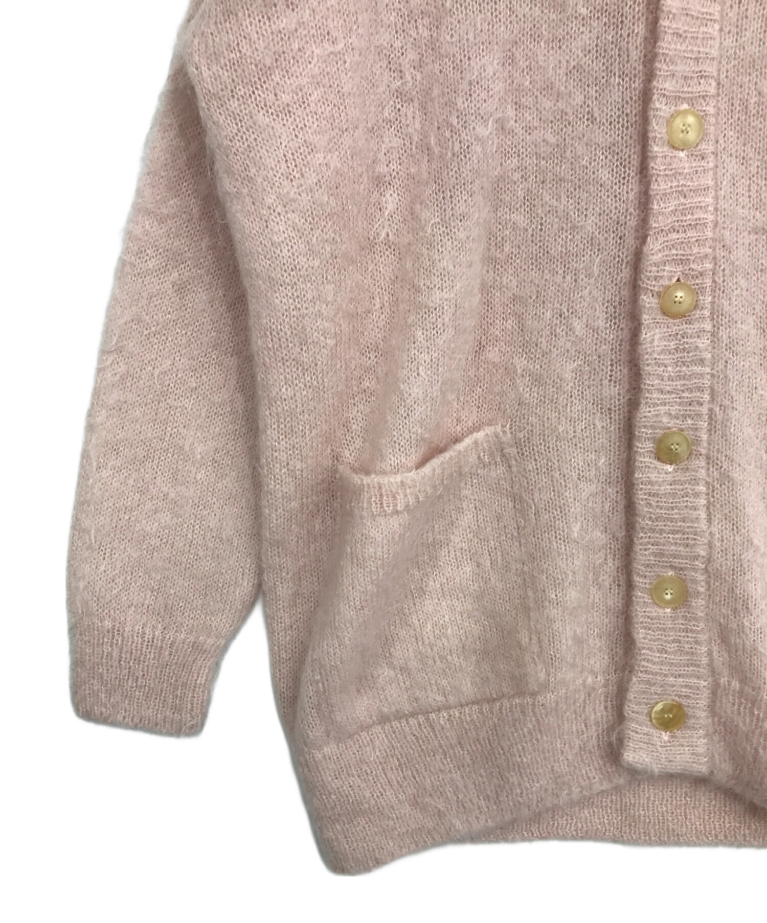 中古・古着通販】AURALEE (オーラリー) モヘアカーディガン ピンク