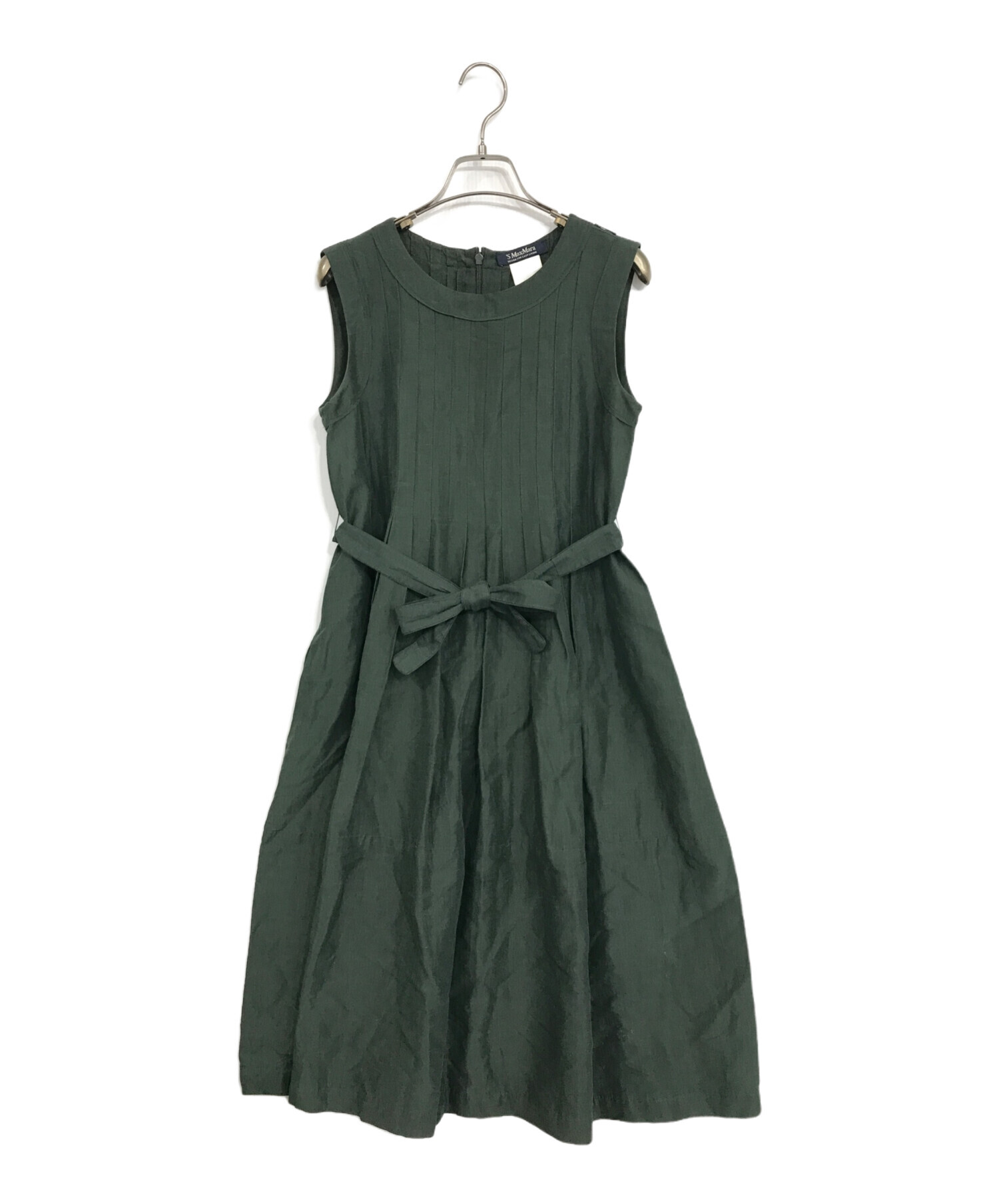 【美品】'S Max Mara ノースリーブ　ワンピース　Ｓ〜Mサイズ S Max Mara ノースリーブワンピース38