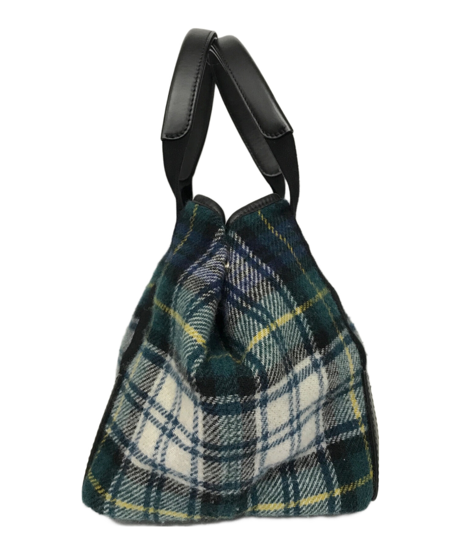 BALENCIAGA チェック柄クッション 中古・古着通販】BALENCIAGA (バレンシアガ) ネイビーカバスチェック柄