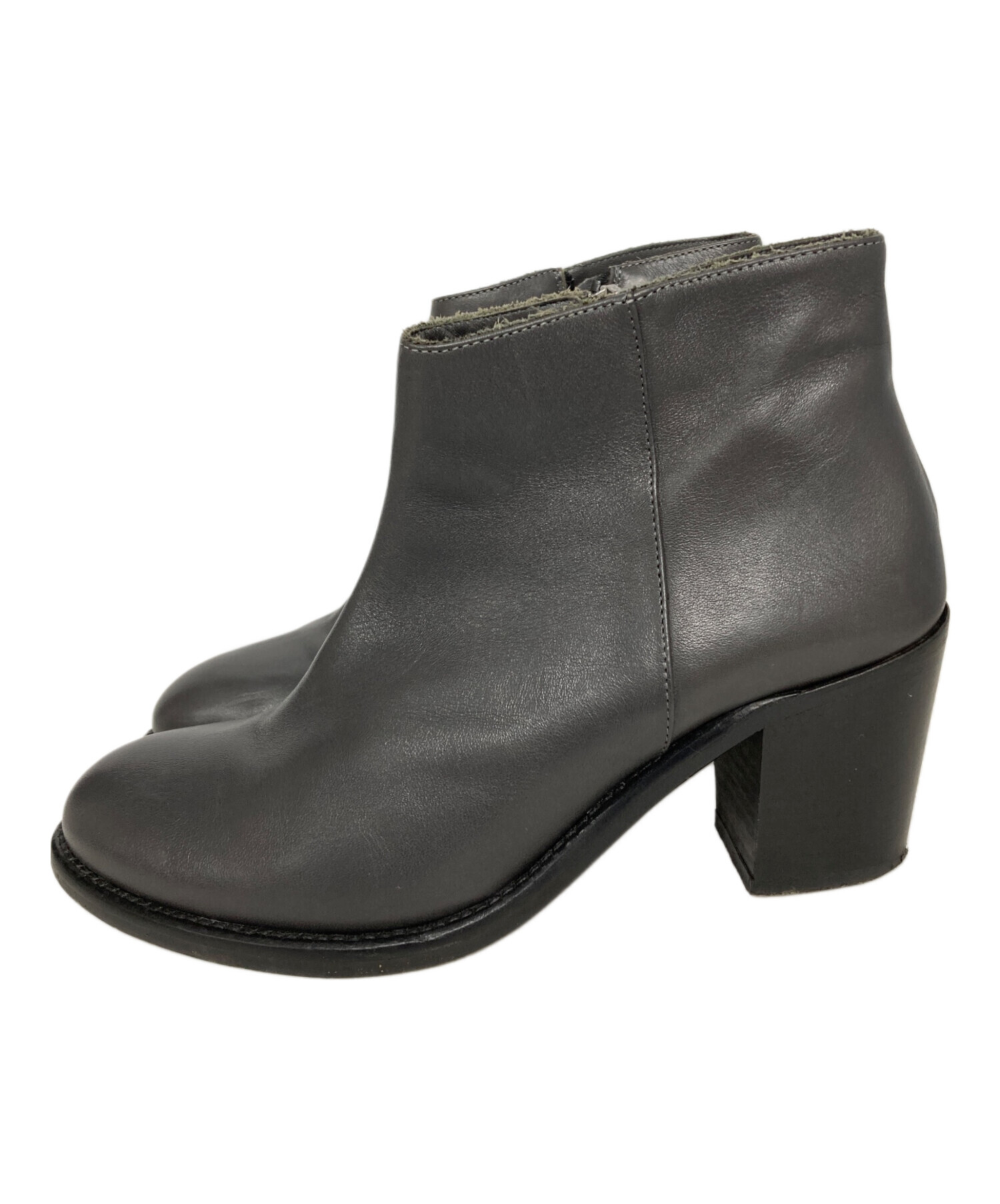 極美品✨ ファビオルスコーニ 【37】 ショートブーツ ブラック レザー FABIO RUSCONI ファビオルスコーニ ショートブーツ I 2400 NAPPA