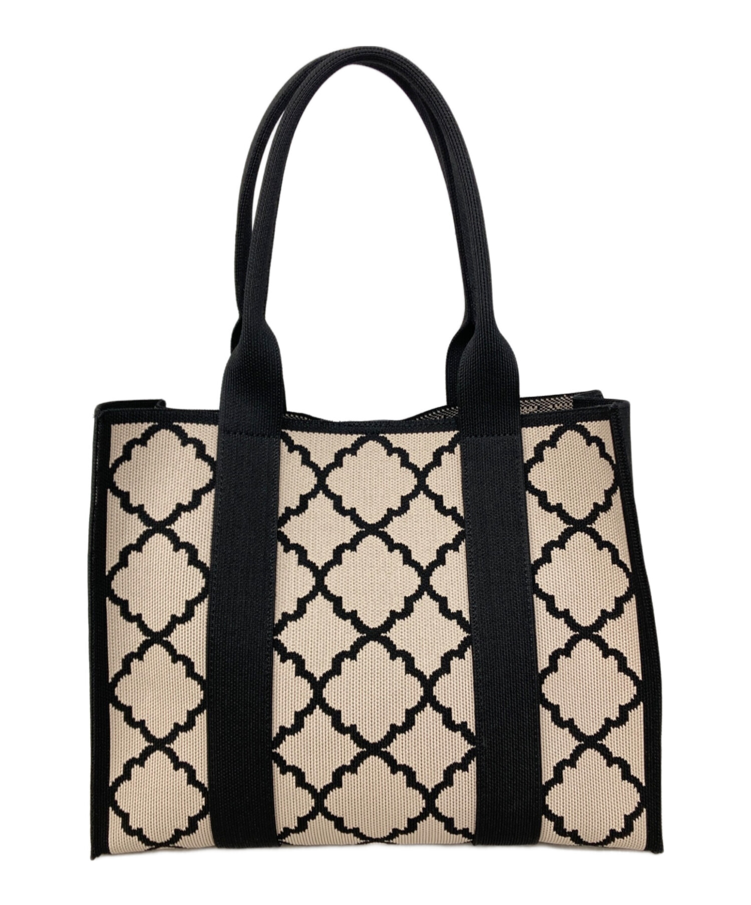 中古・古着通販】TOCCA (トッカ) CHECKER CLOVER KNITBAG ブラック 