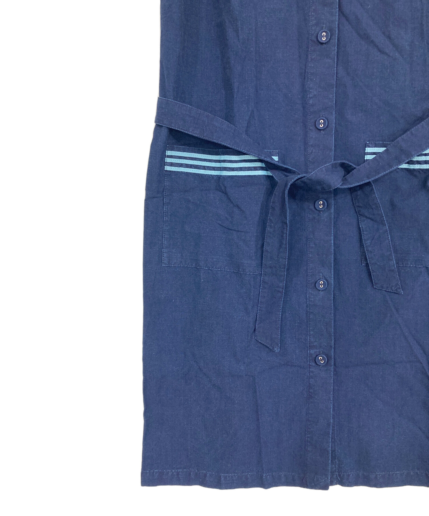 中古・古着通販】A.P.C. (アーペーセー) シャツワンピース ネイビー 