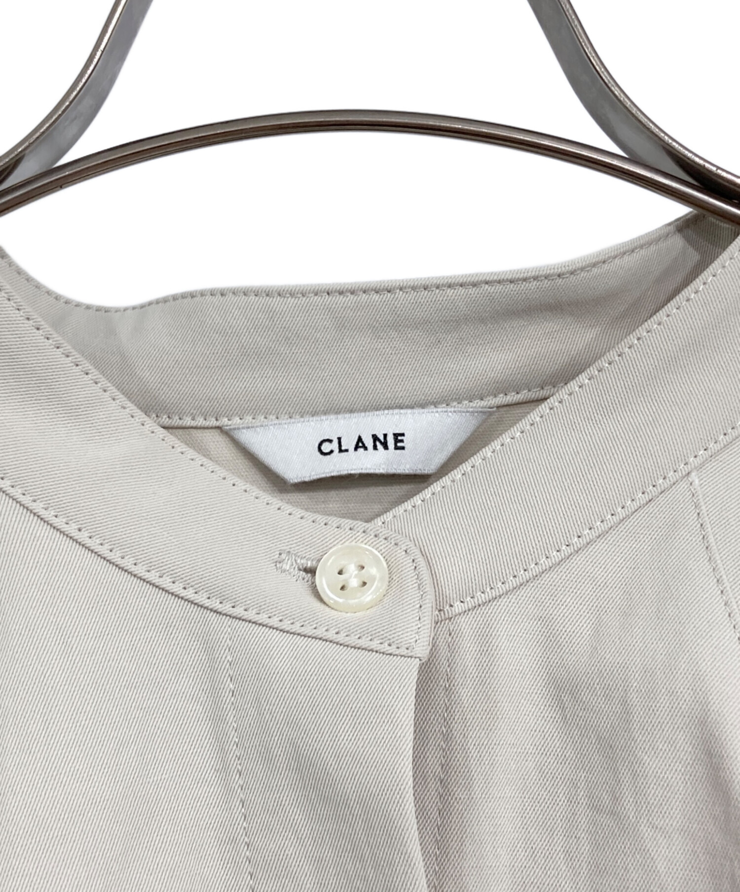 中古・古着通販】CLANE (クラネ) VOLUME SELEEVE STAND NECK SHIRT 