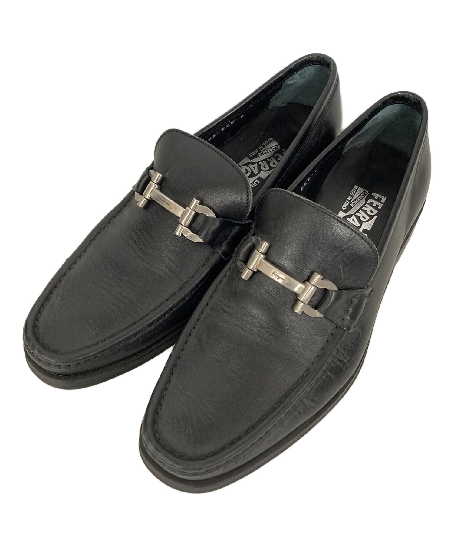 Salvatore Ferragamo ガンチーニ ビットローファー ブラック FERRAGAMO