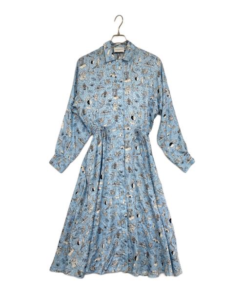希少コラボ メゾンキツネ OLY KIMONO シルク100% シャツワンピース 中古・古着通販】MAISON KITSUNE (メゾンキツネ) OLY KIMONO SILK