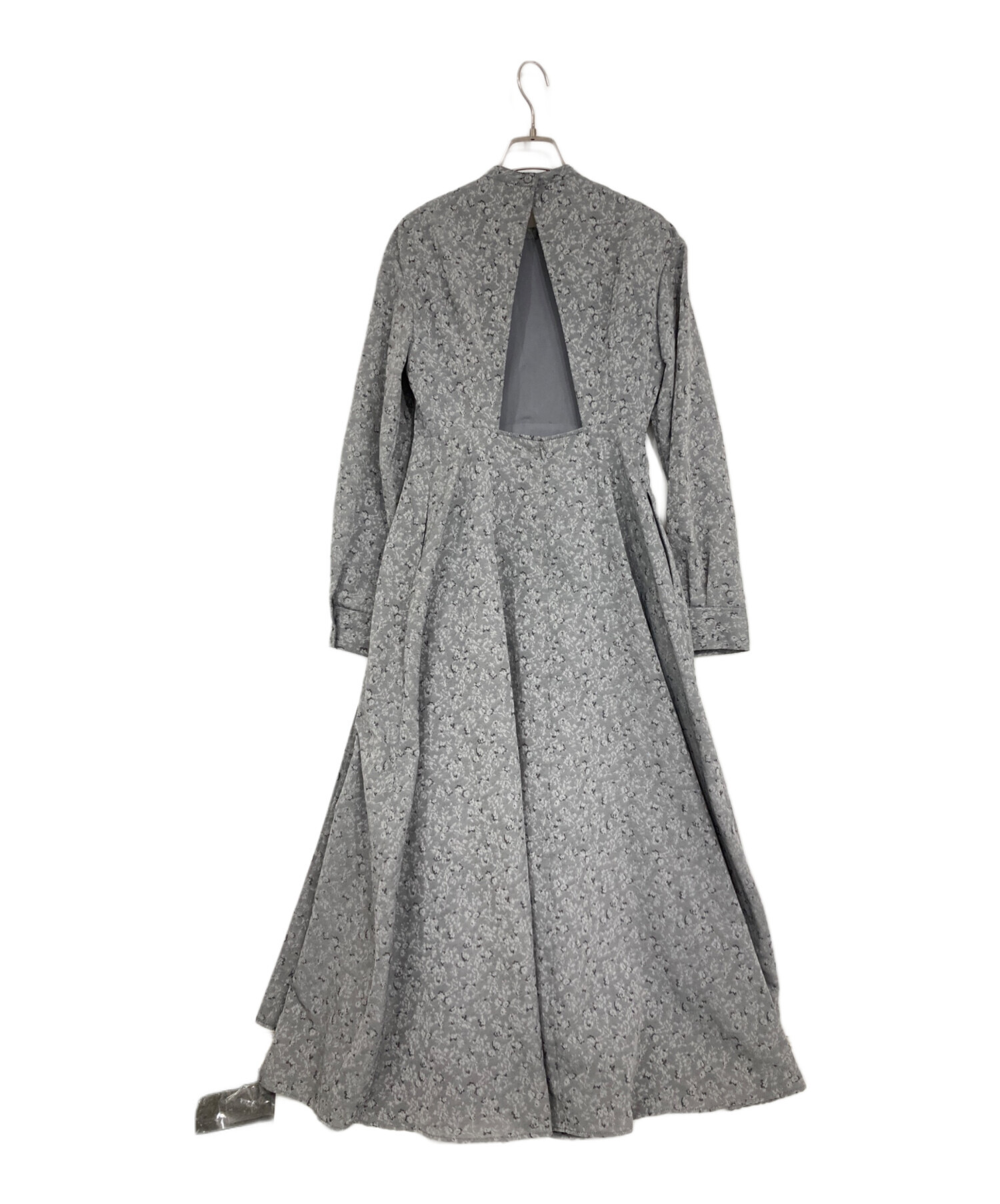 中古・古着通販】CLANE (クラネ) ジャガードワンピース グレー サイズ