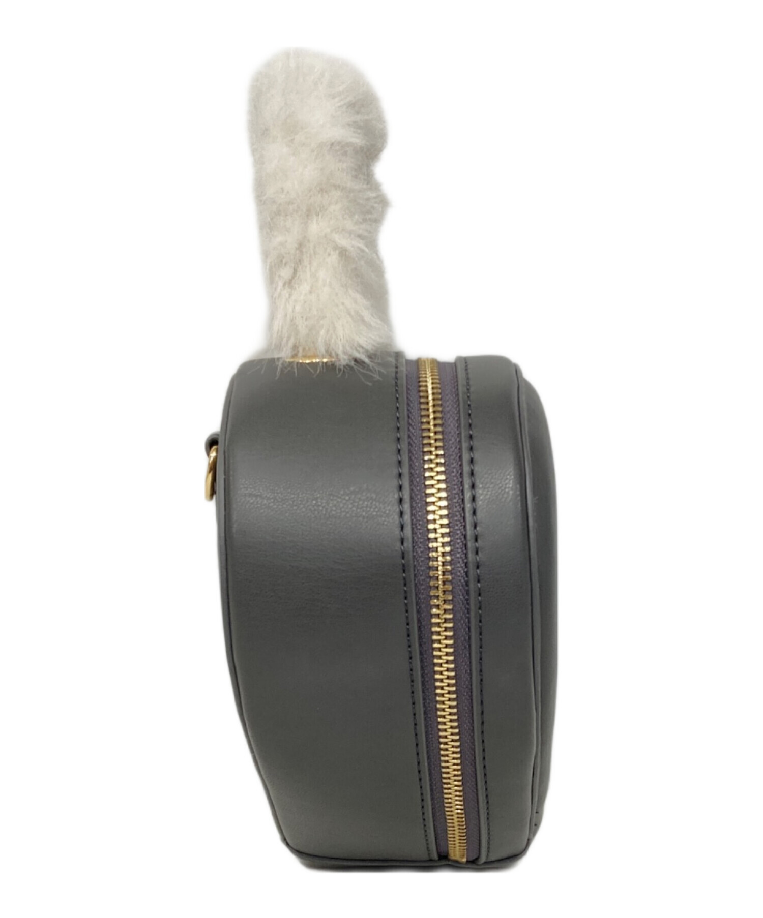 中古・古着通販】furfur (ファーファー) ファーハンドルハートバッグ