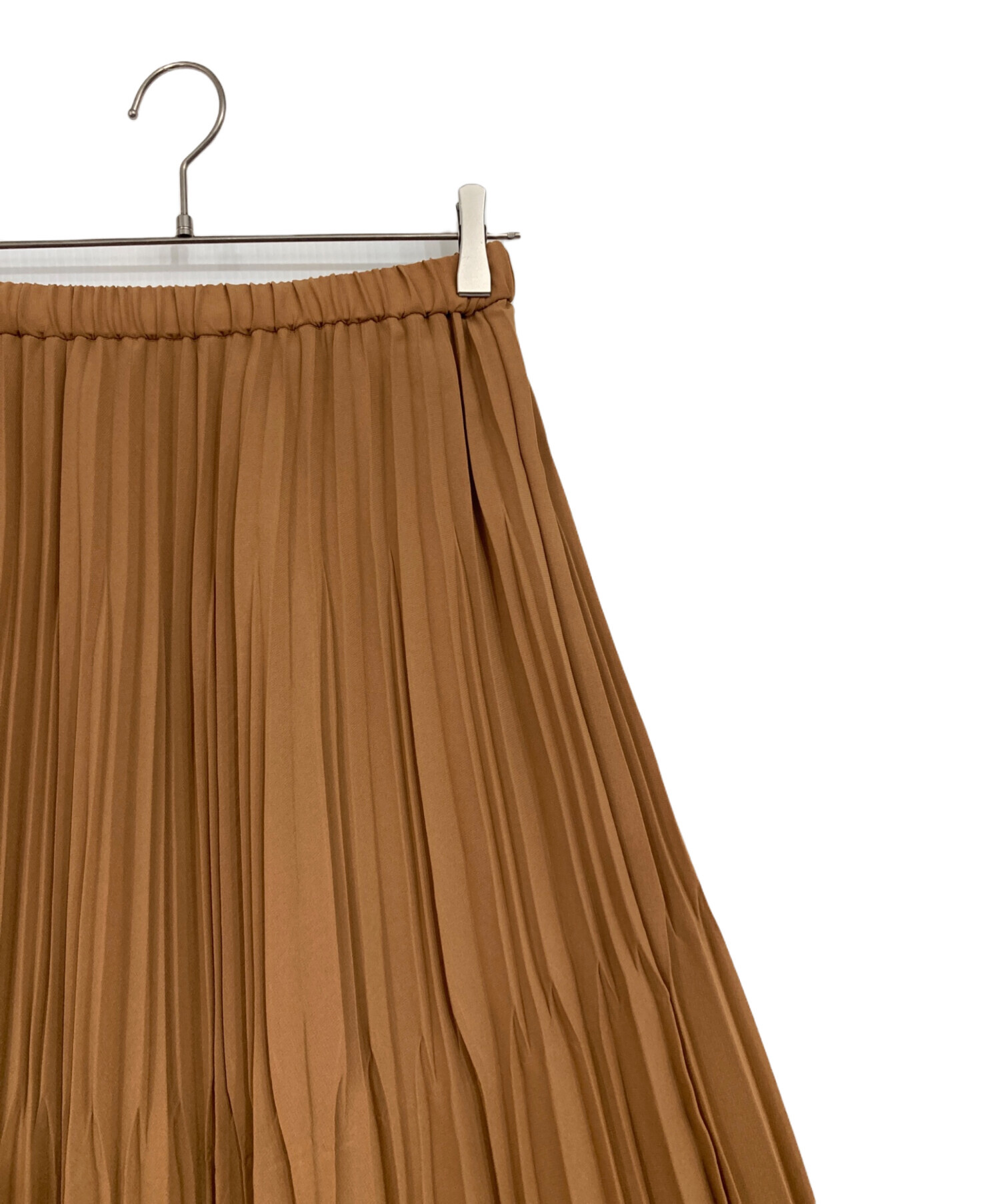 Soeju ソージュ プリーツスカート 85cm丈 キャメル/ ブラウン 中古