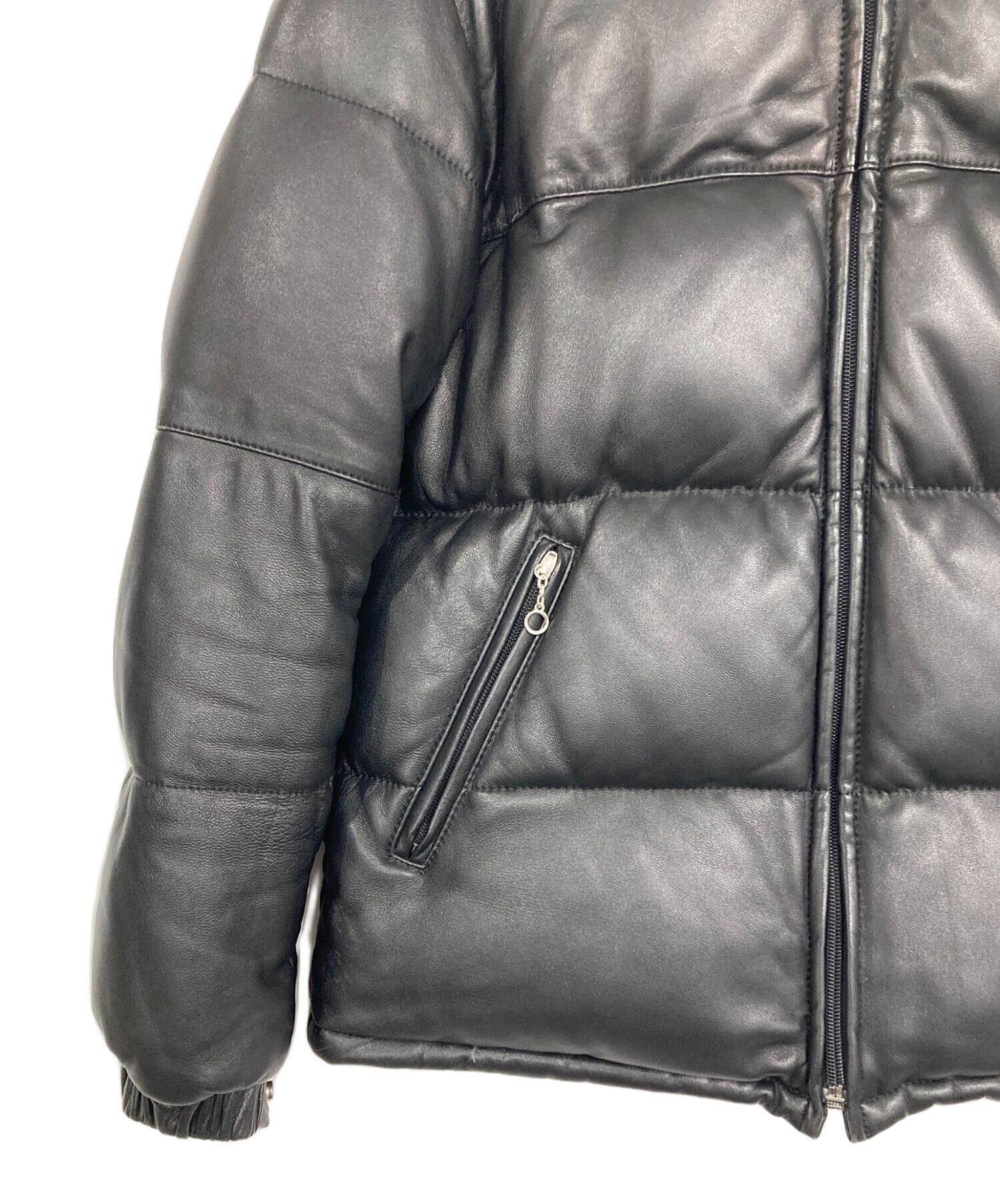 中古　ショット　ダウンレザージャケット 中古・古着通販】Schott (ショット) ヴィンテージレザーダウン