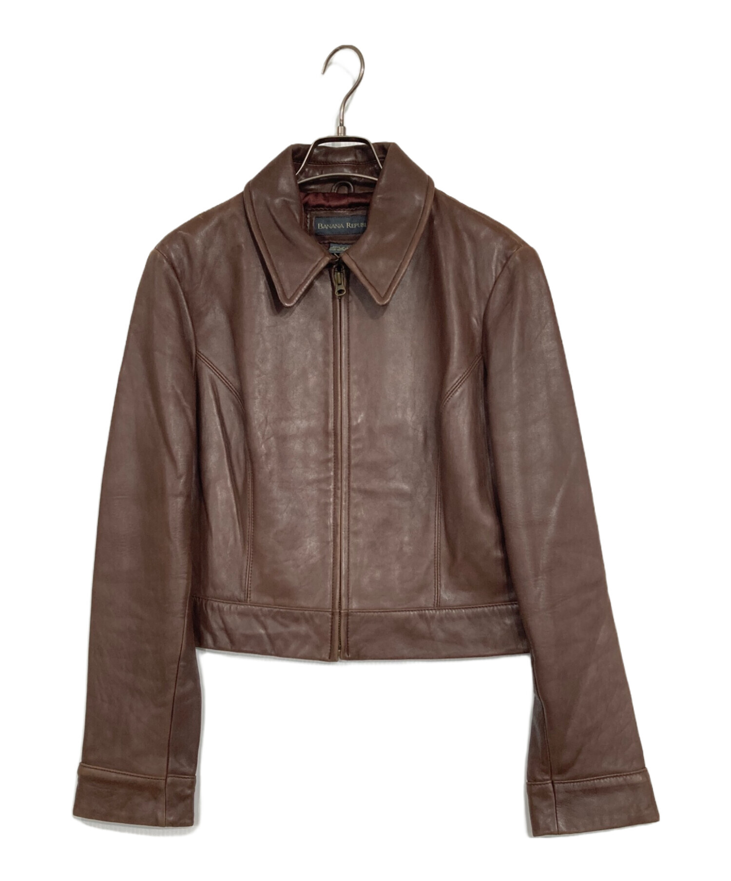 BANANA REPUBLIC ブラウンレザージャケット 40 banana republicブラウン レザージャケット