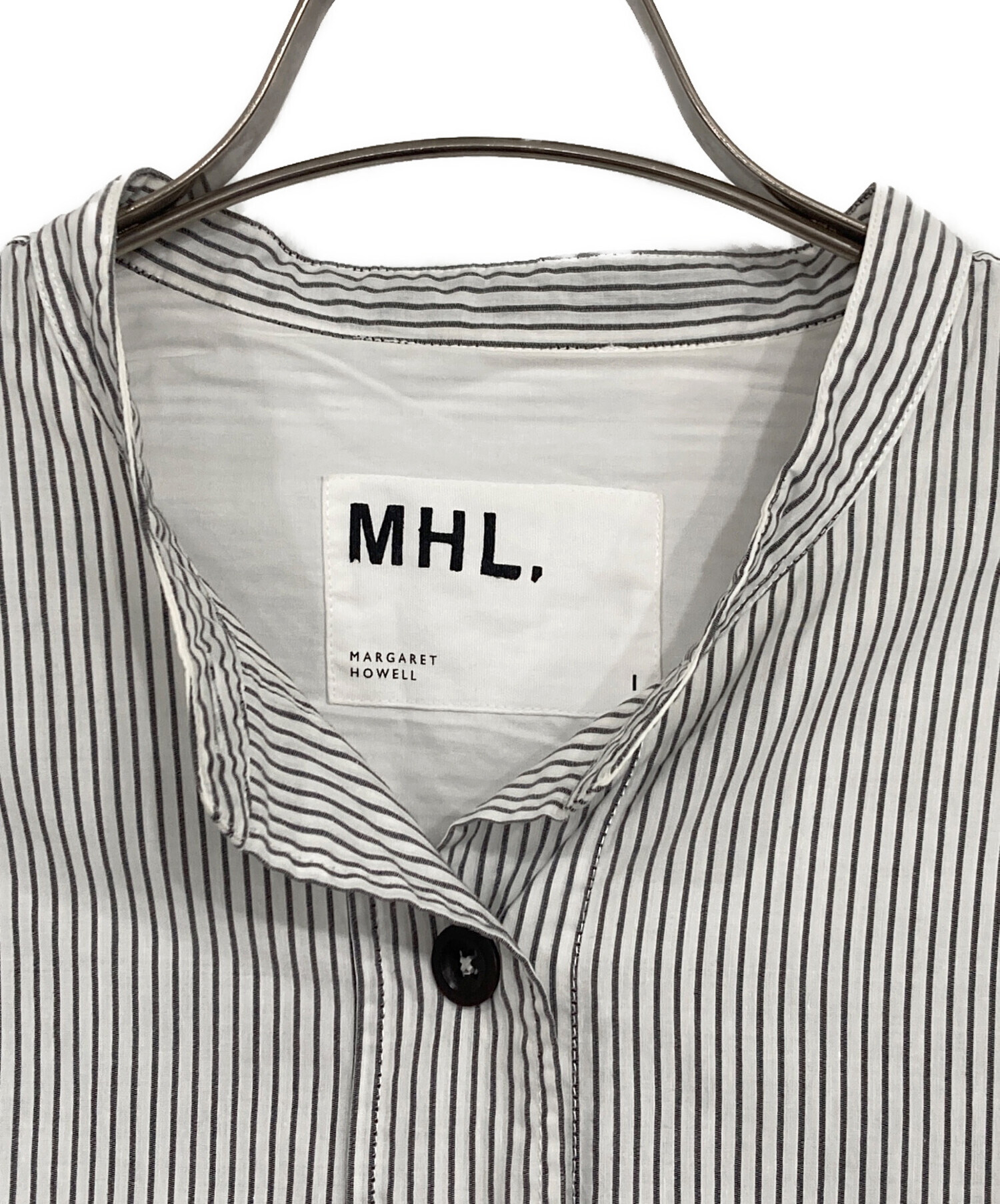 中古・古着通販】MHL (エムエイチエル) リネン混ストライプシャツ