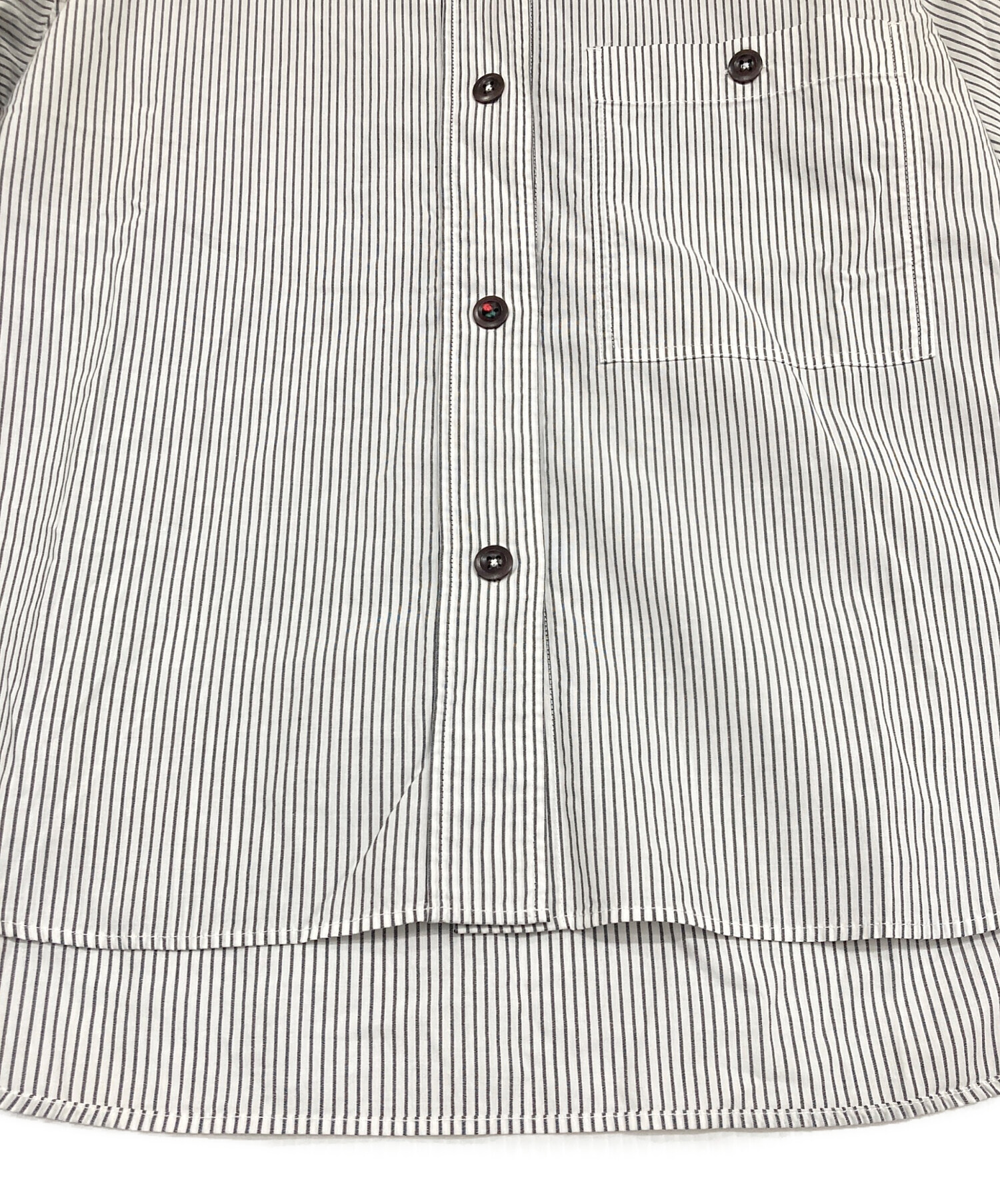 中古・古着通販】MHL (エムエイチエル) リネン混ストライプシャツ