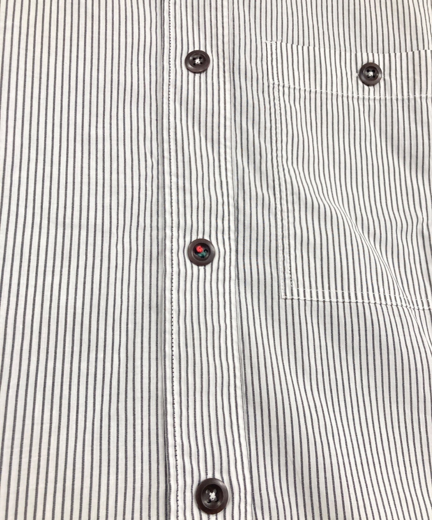 中古・古着通販】MHL (エムエイチエル) リネン混ストライプシャツ