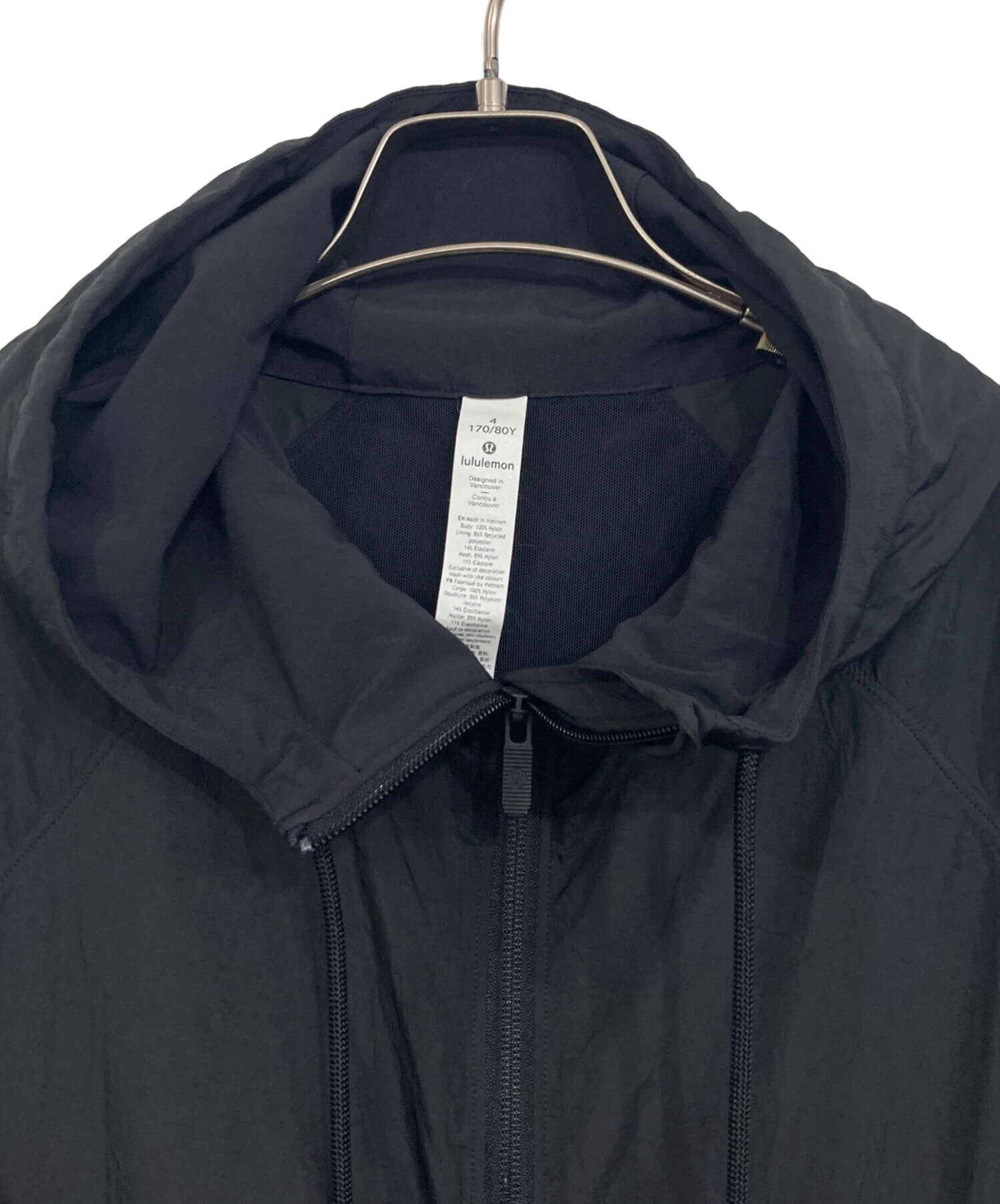 中古・古着通販】LULULEMON (ルルレモン) ナイロンジャケット ブラック