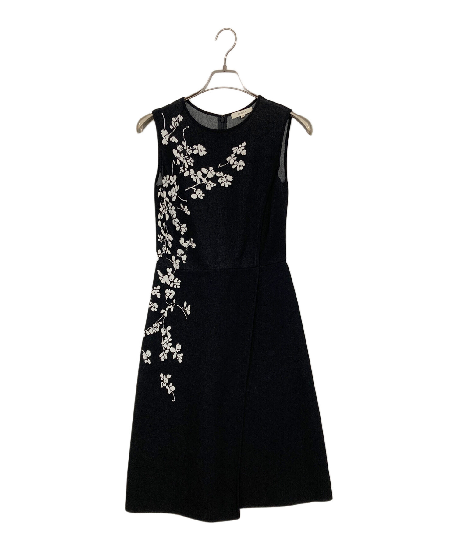 中古・古着通販】EPOCA (エポカ) ノースリーブワンピース ブラック  