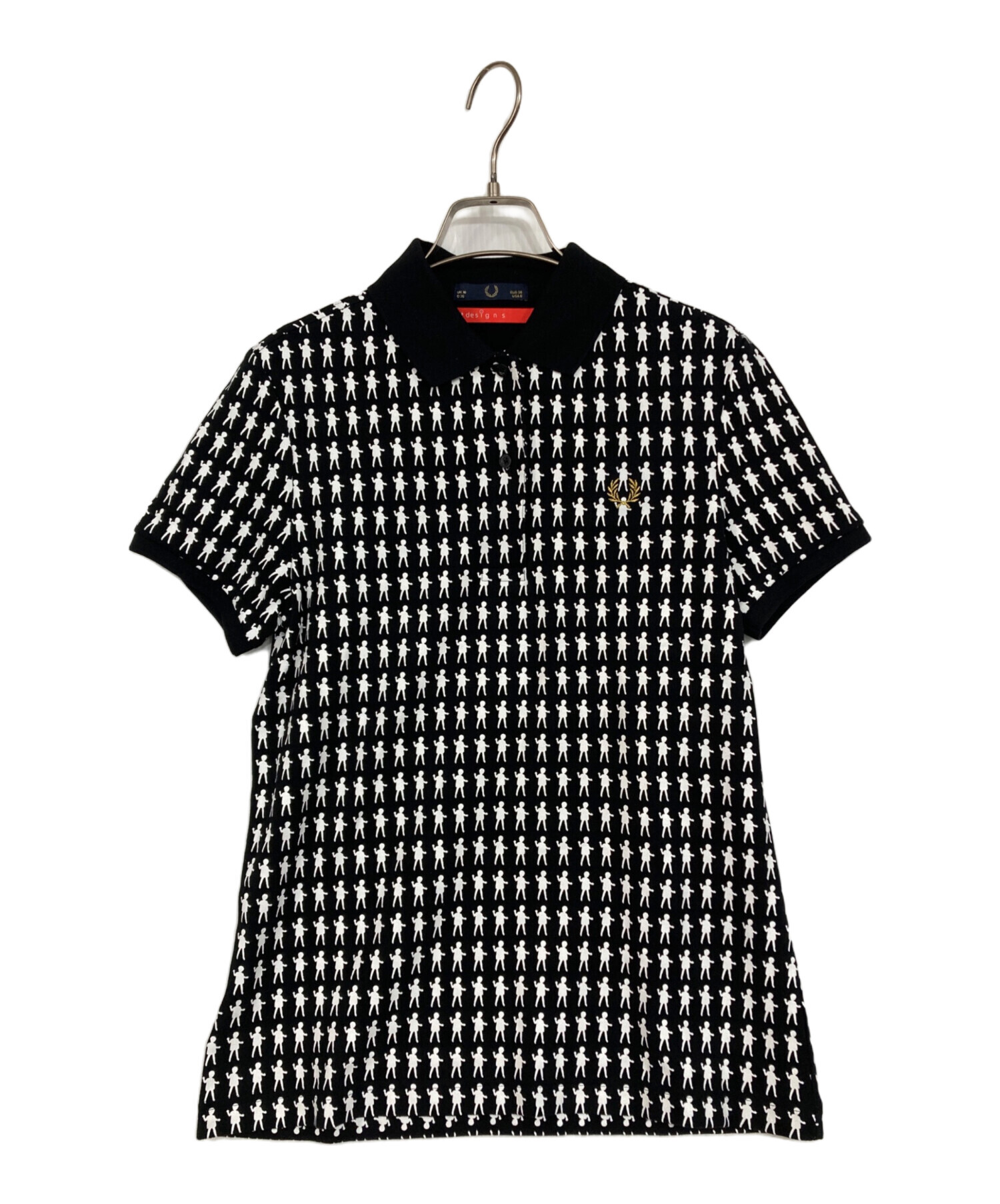 FRED PERRY フレッドペリー ブラック ポロシャツ UK10 FRED PERRY