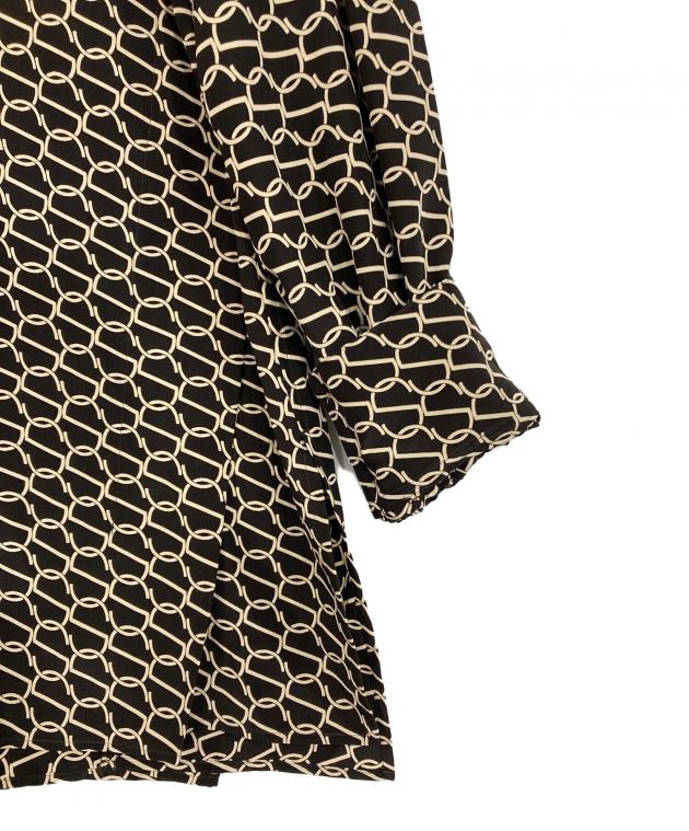 Spick and Span モノグラムプリントレイヤースリーブブラウス