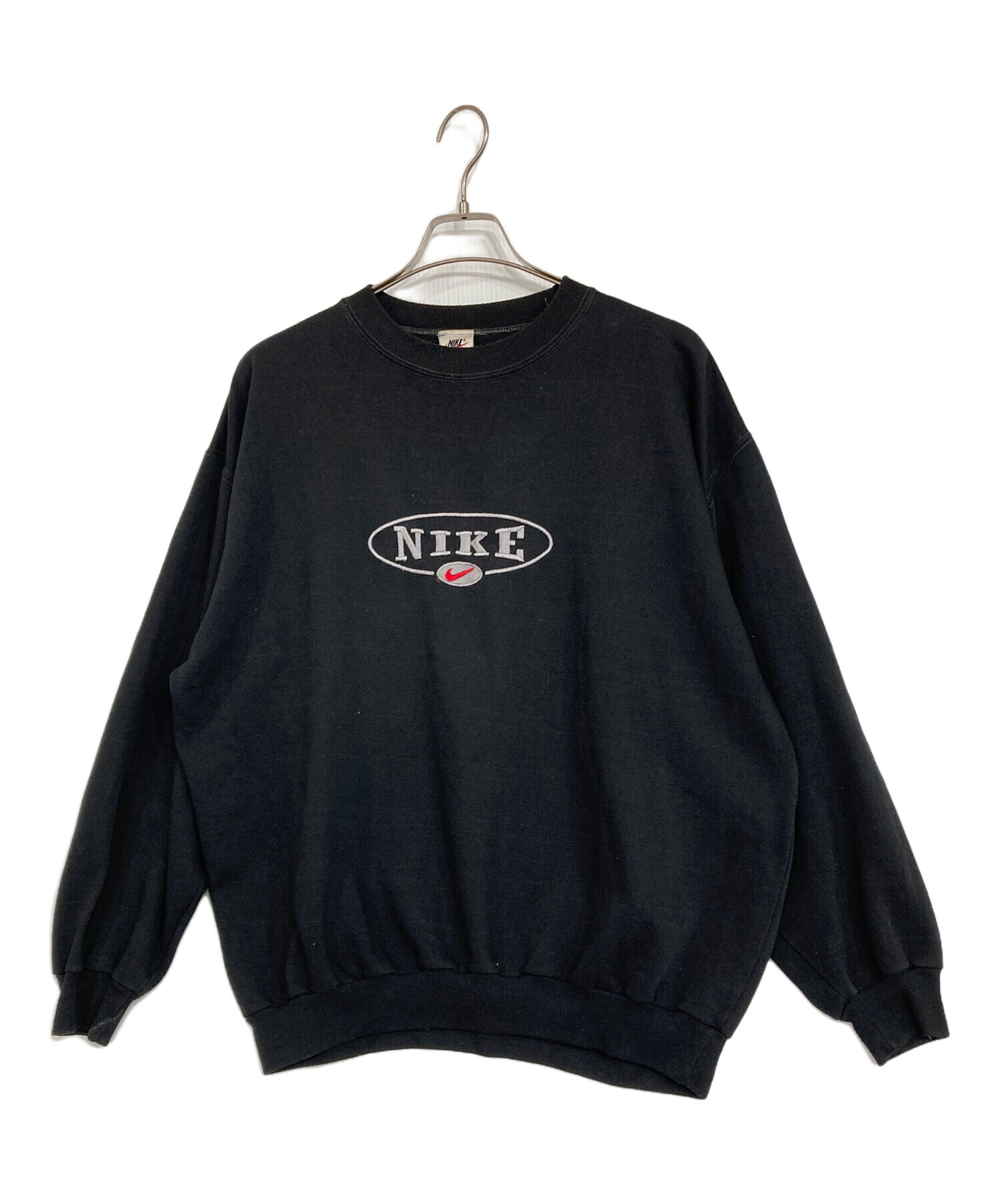 中古・古着通販】NIKE (ナイキ) クルーネックスウェット ブラック 