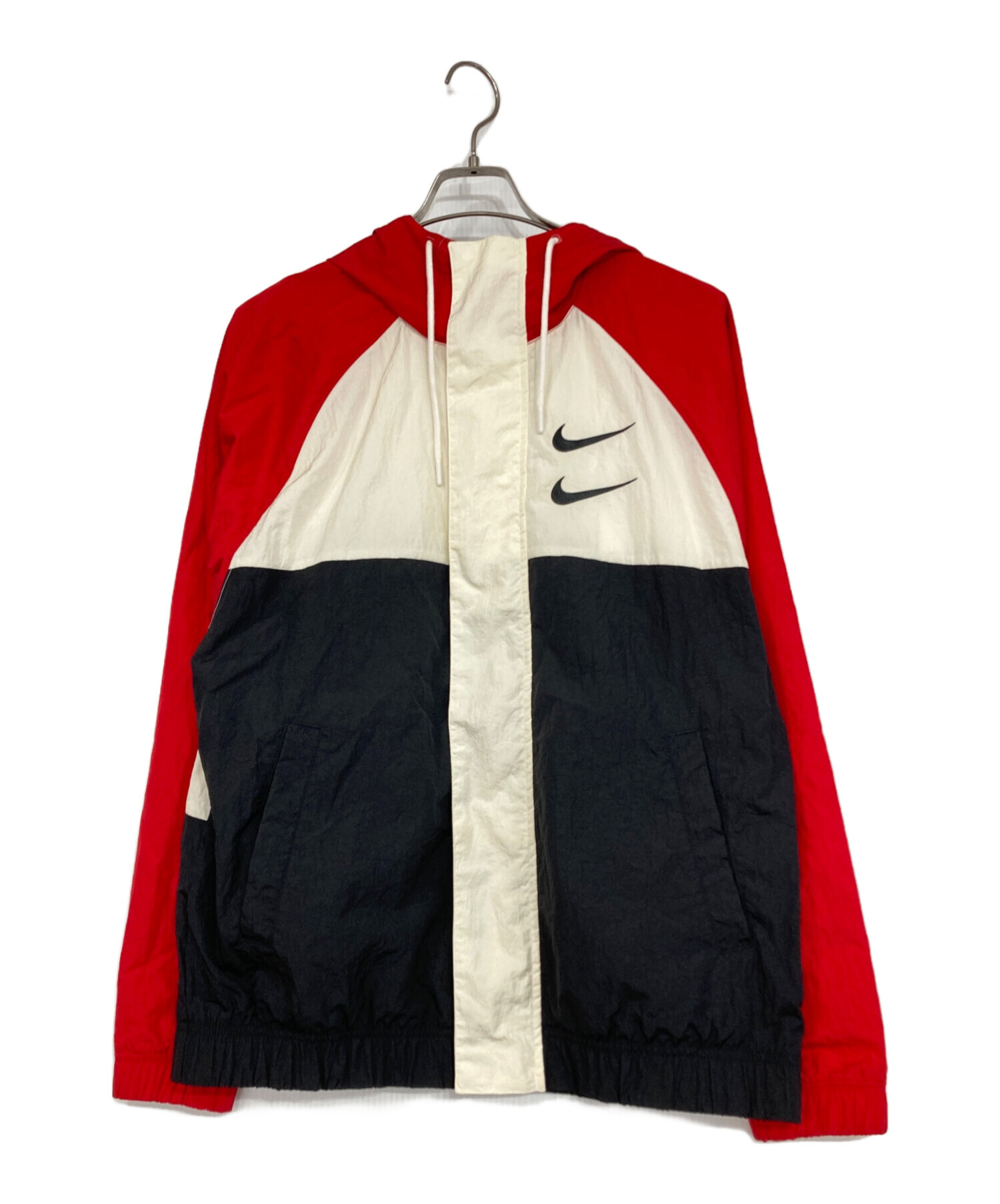 中古・古着通販】NIKE (ナイキ) SWOOSH HOODY WOVEN JACKET ブラック 