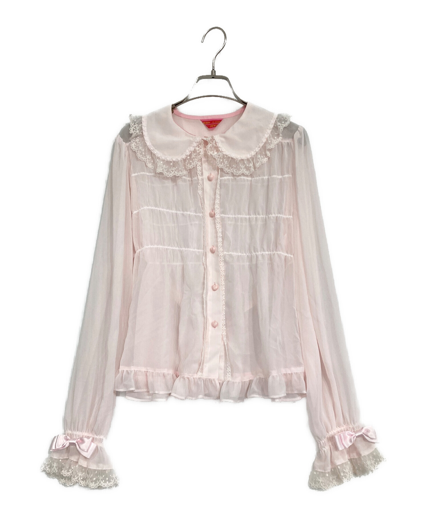 BABY シフォンベビードール ブラウス ピンク 中古・古着通販】BABY,THE STARS SHINE BRIGHT (ベイビーザスターズ