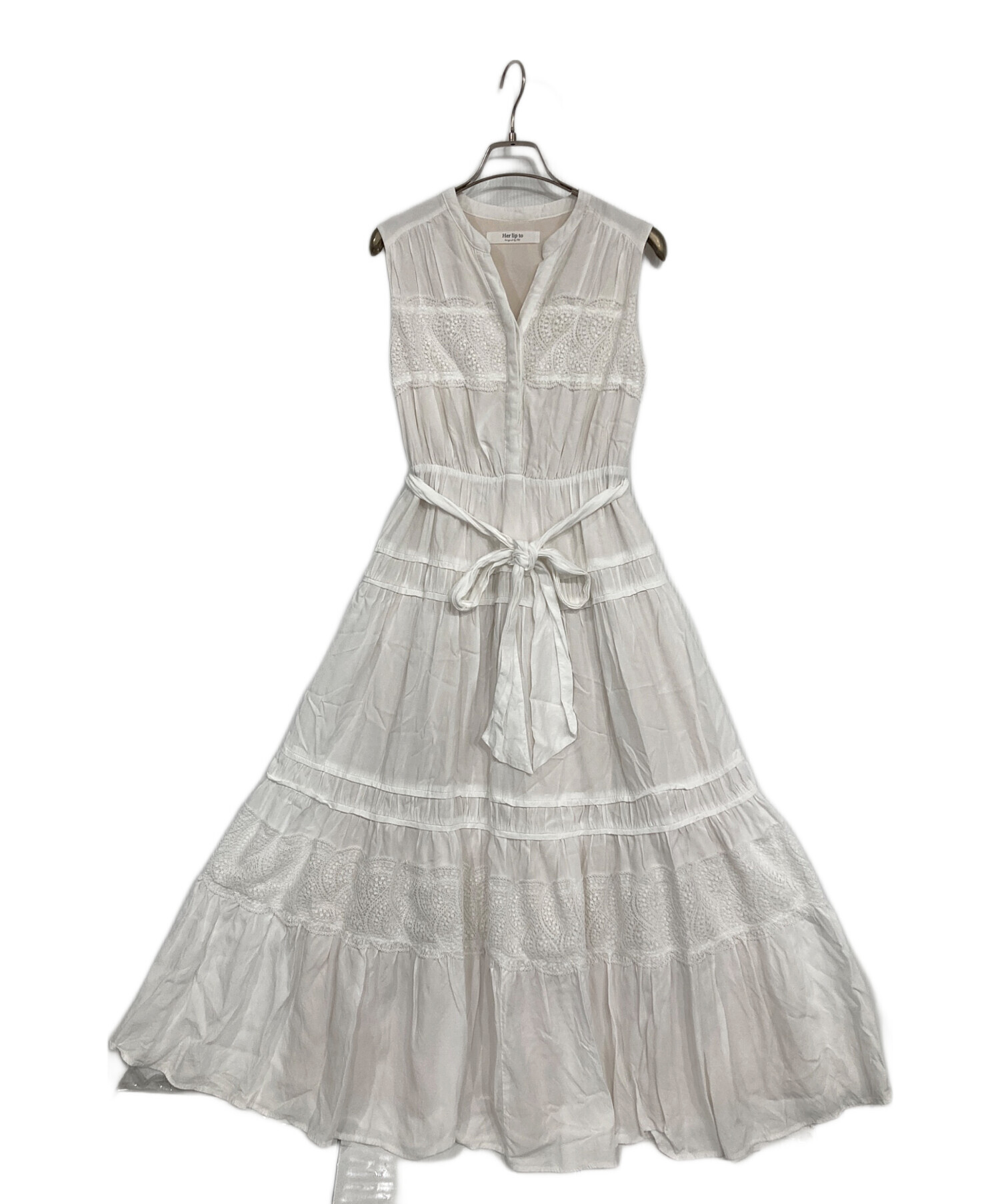 Her lip to Scala Lace-Trimmed Dress Her lip to ワンピース Scala