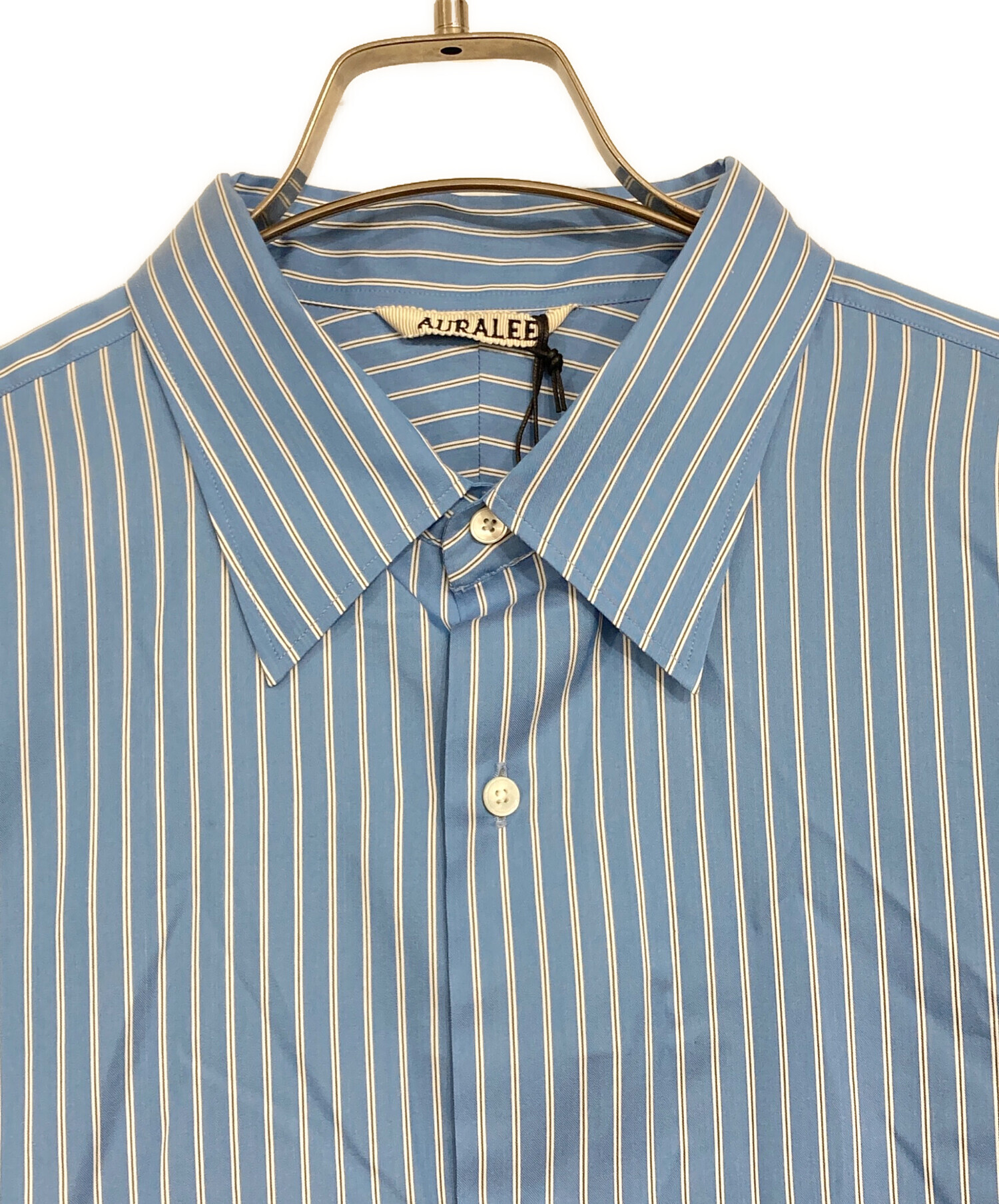 中古・古着通販】AURALEE (オーラリー) COTTON SILK STRIPE DOUBLEー