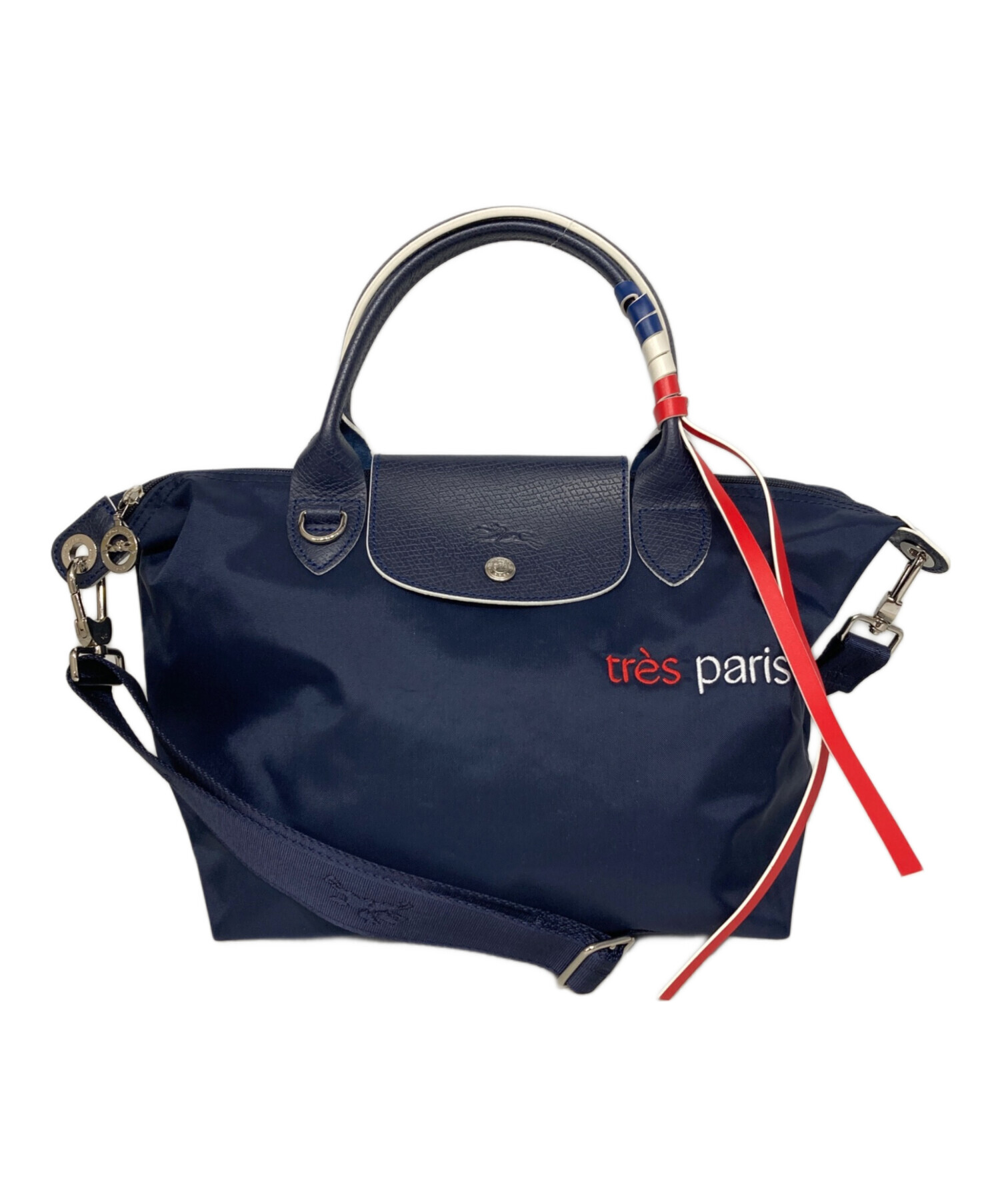 中古・古着通販】LONGCHAMP (ロンシャン) 2WAYバッグ ネイビー 