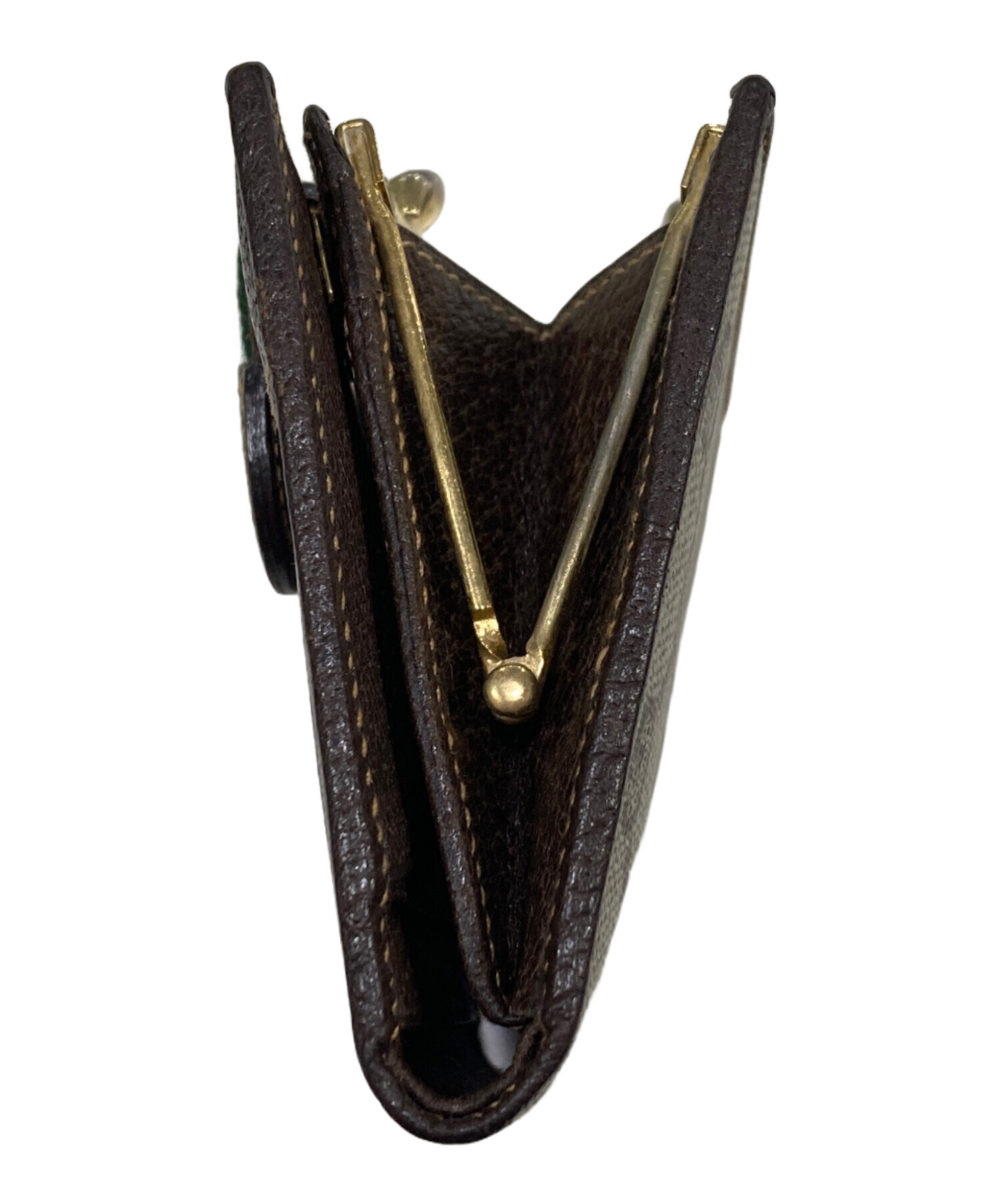 中古・古着通販】GUCCI (グッチ) GGスプリーム2つ折り財布 ベージュ