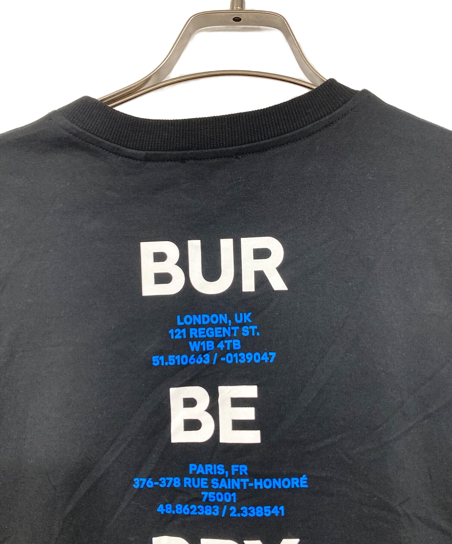 中古・古着通販】BURBERRY (バーバリー) プリントTシャツ ブラック 