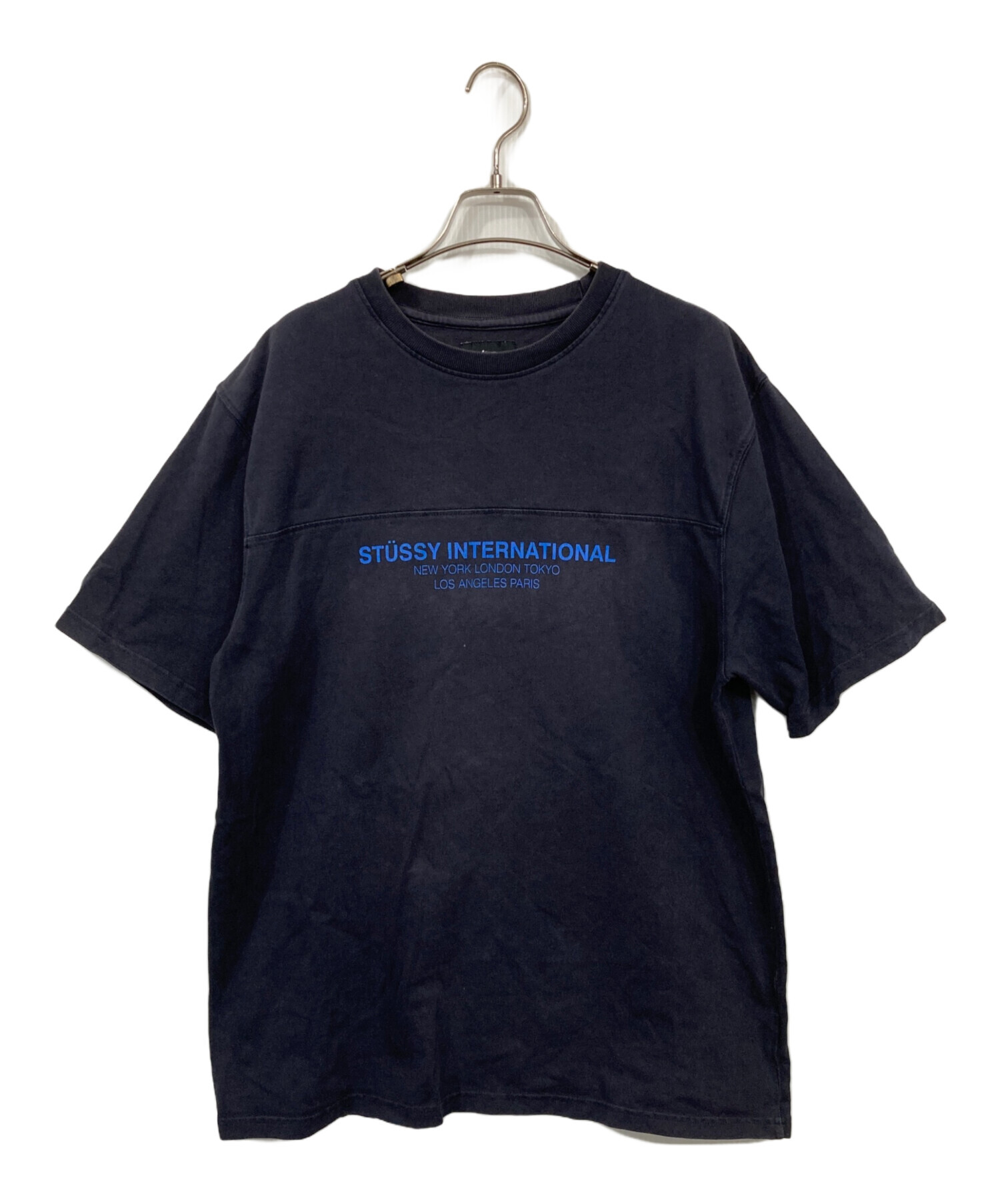中古・古着通販】stussy (ステューシー) プリントTシャツ ネイビー 