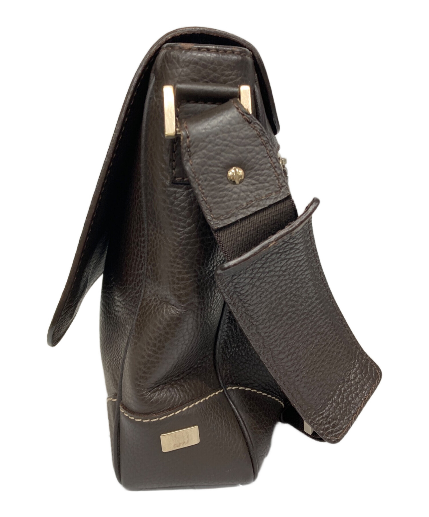 中古・古着通販】dunhill (ダンヒル) レザーメッセンジャーバッグ