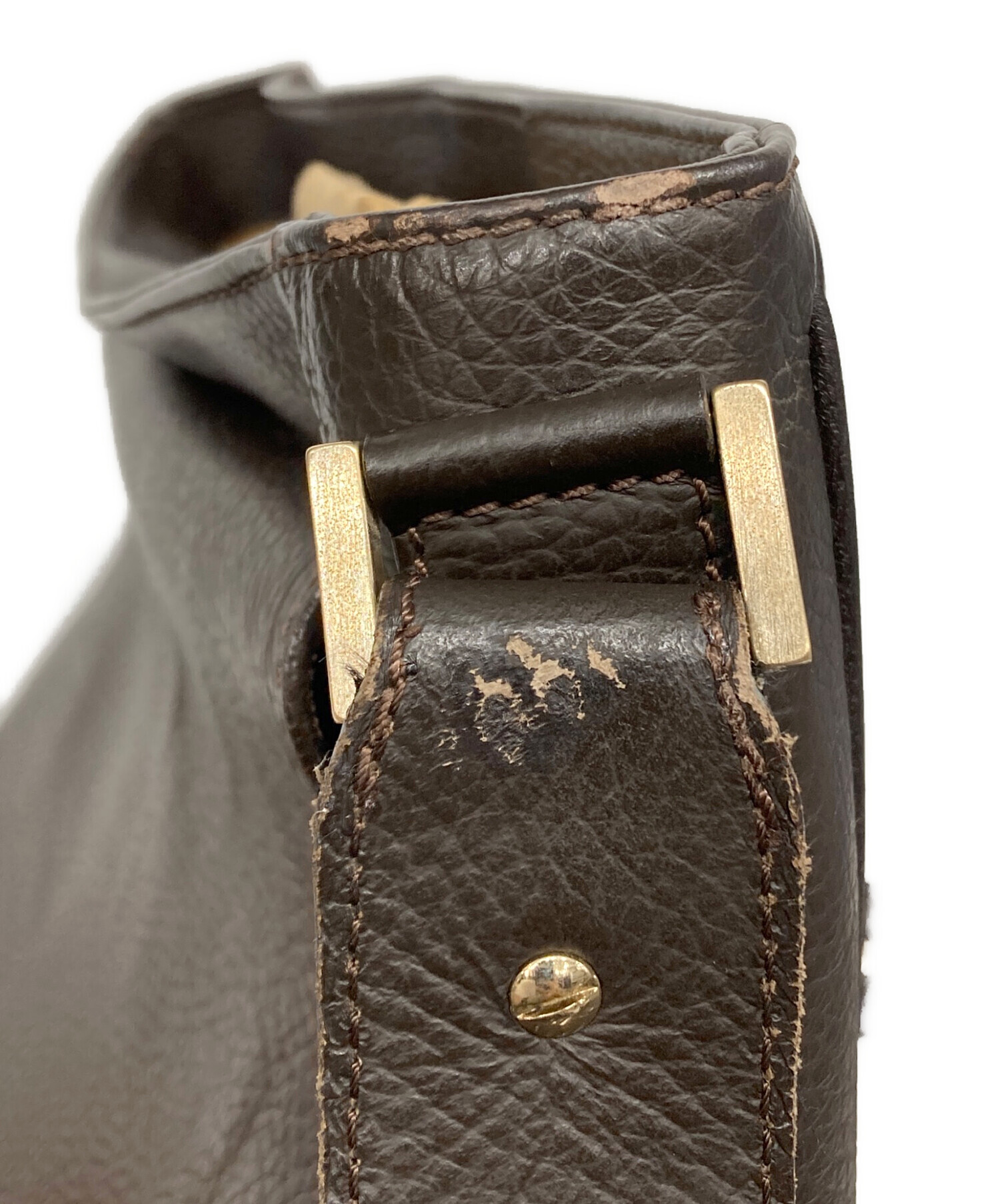 中古・古着通販】dunhill (ダンヒル) レザーメッセンジャーバッグ