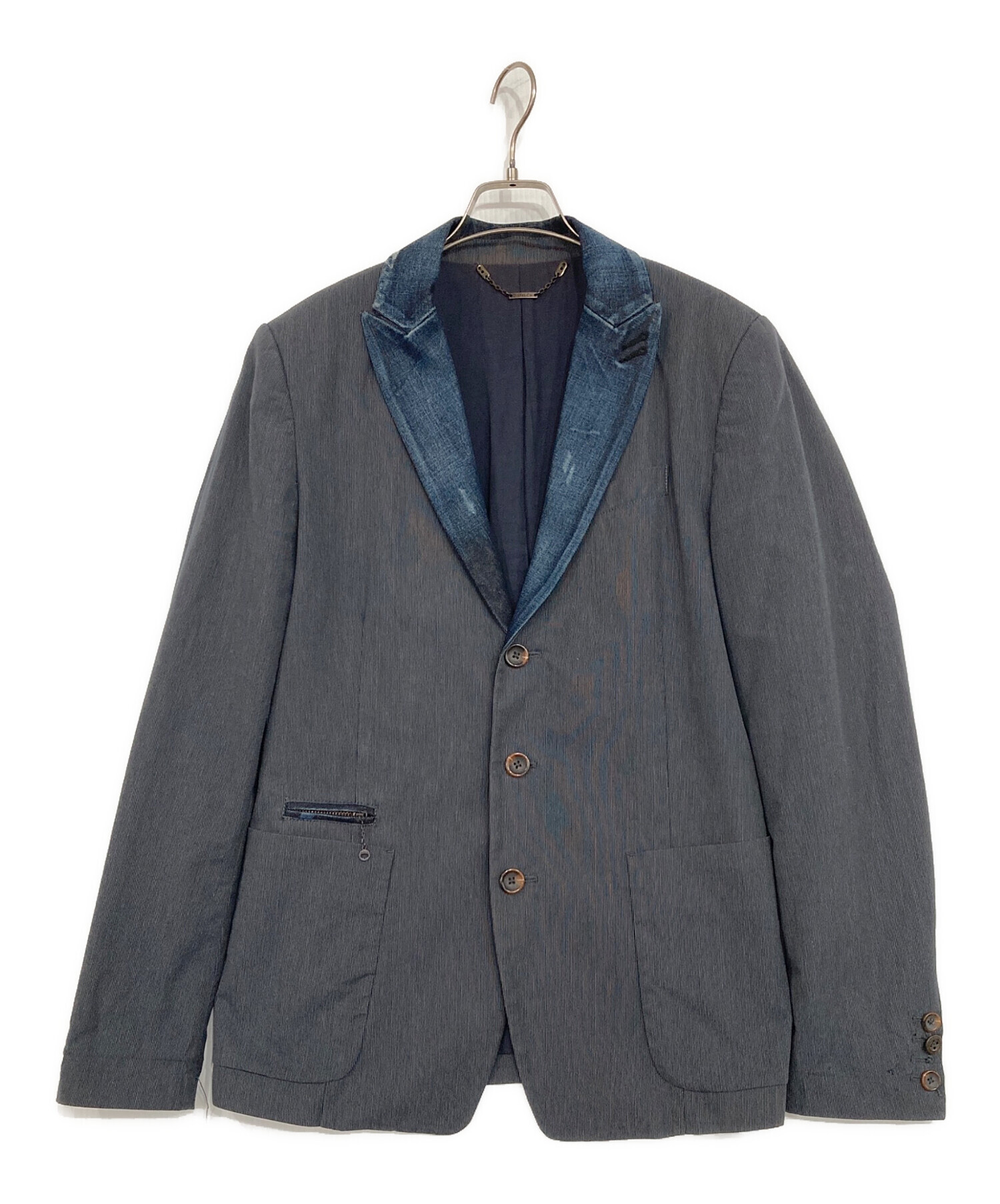 中古・古着通販】DIESEL (ディーゼル) ラペル切替テーラードジャケット