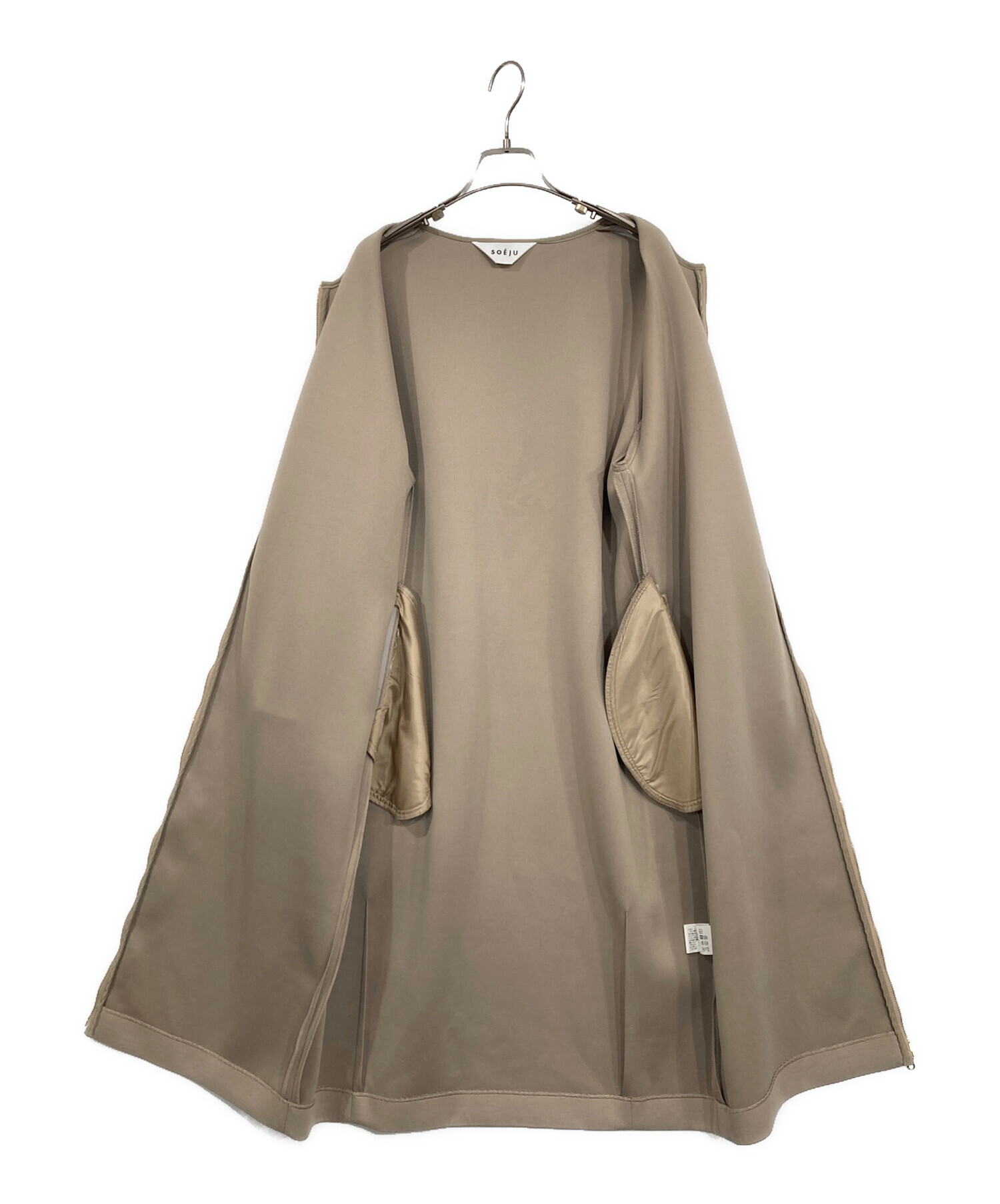 SOEJU/ソージュ 2WAYワンピース ベージュ　サイズL コクーン SOEJU/ソージュ 2WAYワンピース ベージュ サイズL コクーン