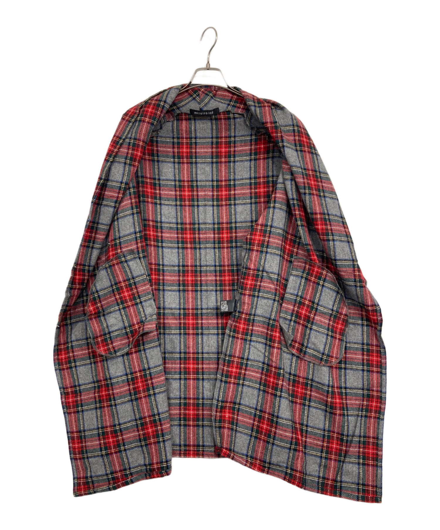 中古・古着通販】mizuiro-ind (ミズイロインド) チェックカーディガン