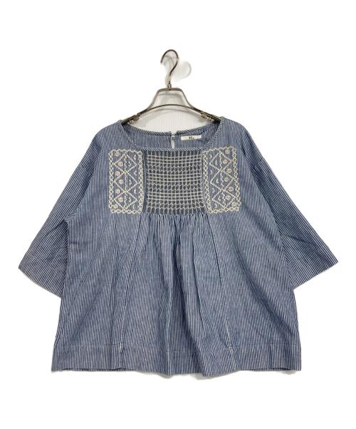 45r 刺繍入りセーター 45Rシェットランドのケーブルレースセーター