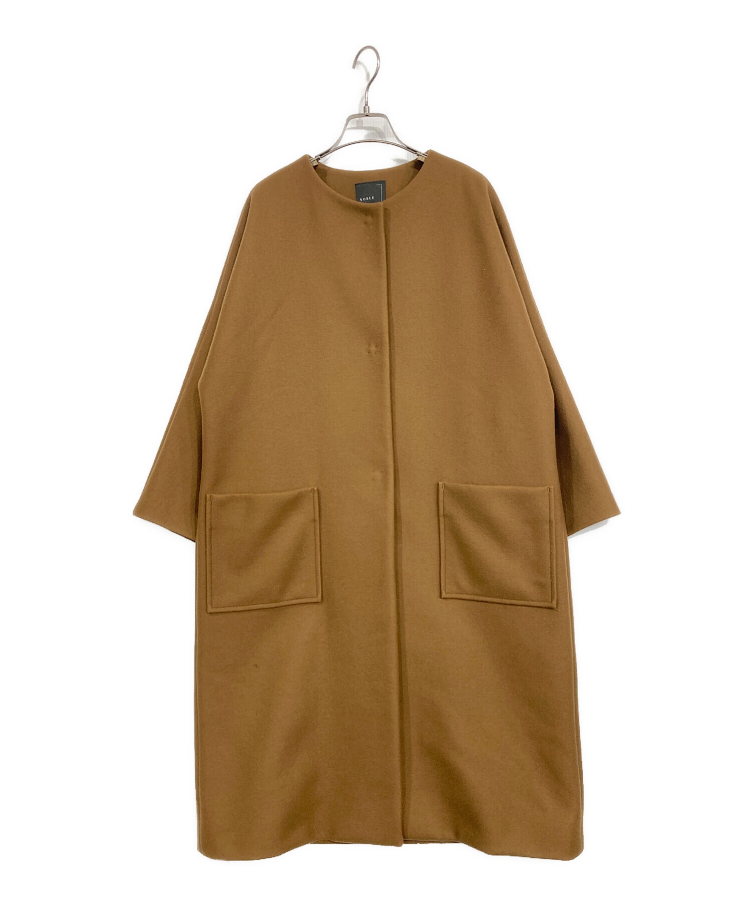 中古・古着通販】Noble (ノーブル) MANTECOミドルコート ブラウン