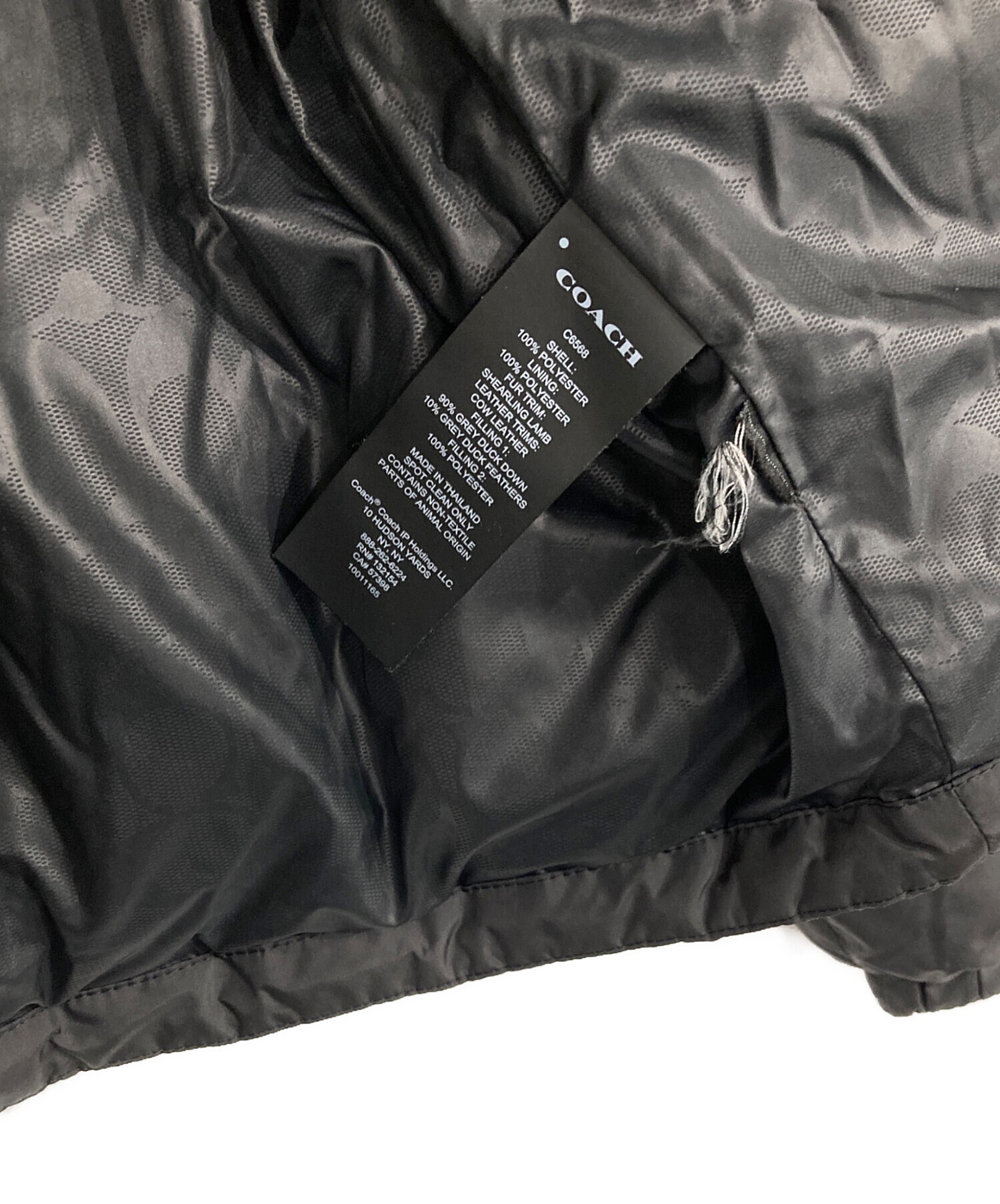 中古・古着通販】COACH (コーチ) ショートダウンジャケット ブラック 