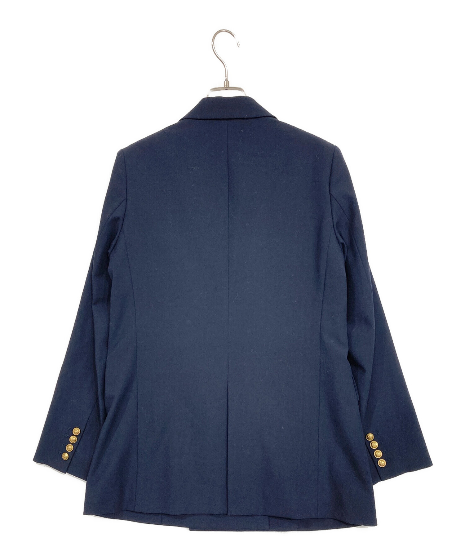 プラステ　ダブルブレストジャケット　紺ブレ　金ボタン　M　ネイビー 中古・古着通販】PLST (プラステ) ダブルブレストジャケット
