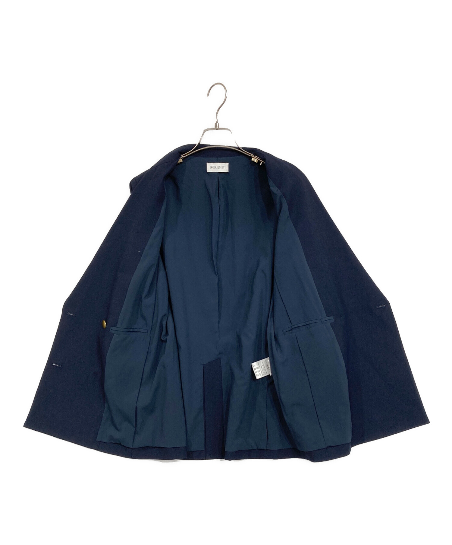 中古・古着通販】PLST (プラステ) ダブルブレストジャケット ネイビー