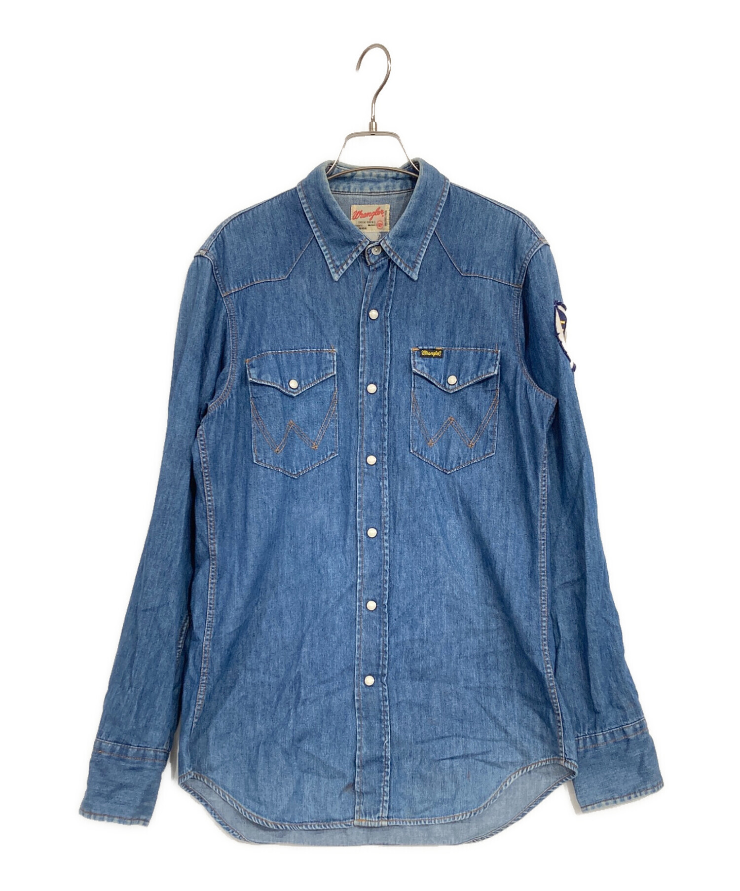 くうゃったWrangler デニム長袖シャツ 17-33 中古・古着通販】Wrangler (ラングラー) デニムシャツ インディゴ