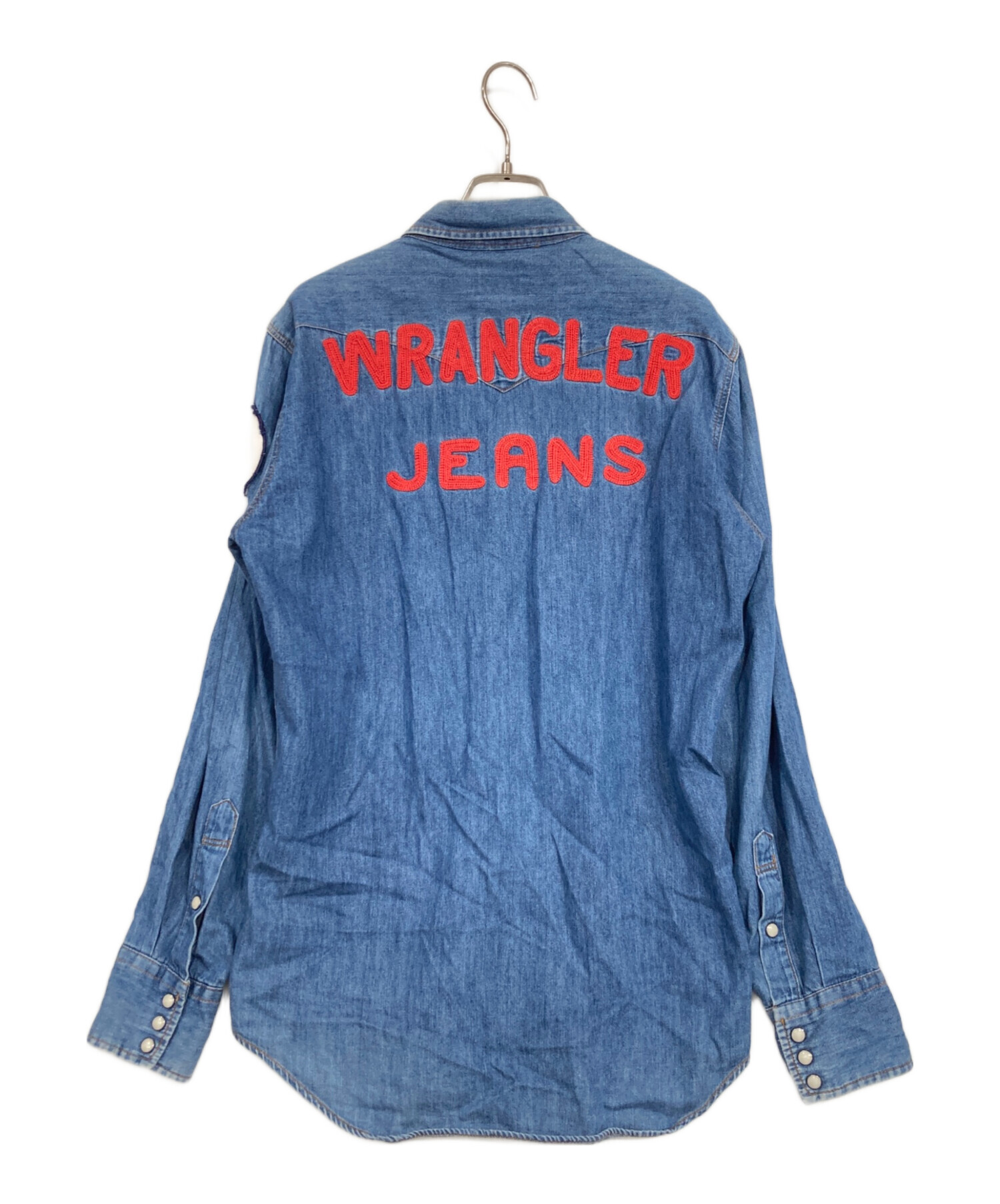 ラングラー　デニムシャツ　M ラングラー Wrangler スタッズ ウエスタン デニムシャツ メンズ import