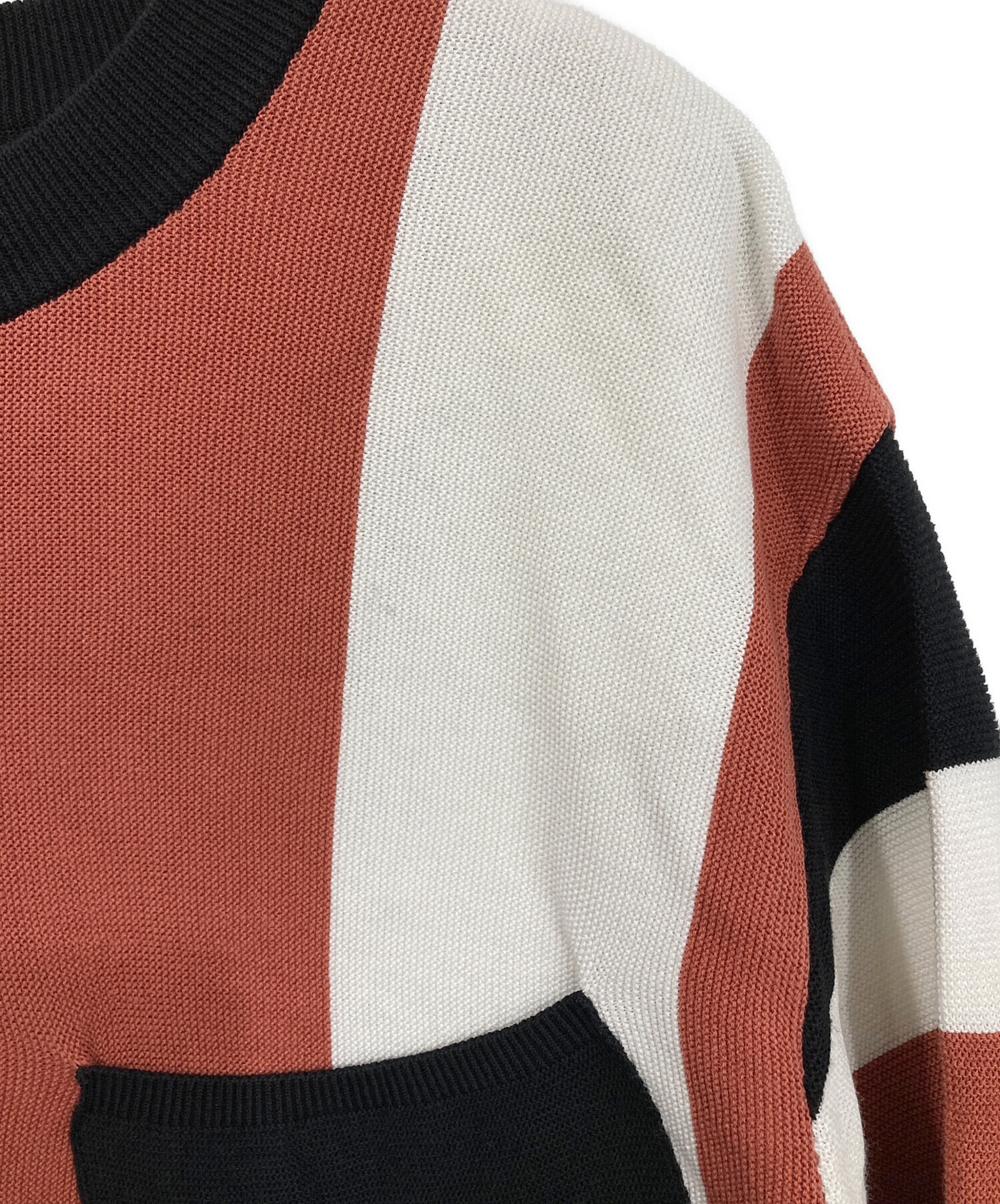 中古・古着通販】CULLNI (クルニ) アシンメトリーニット ブラック