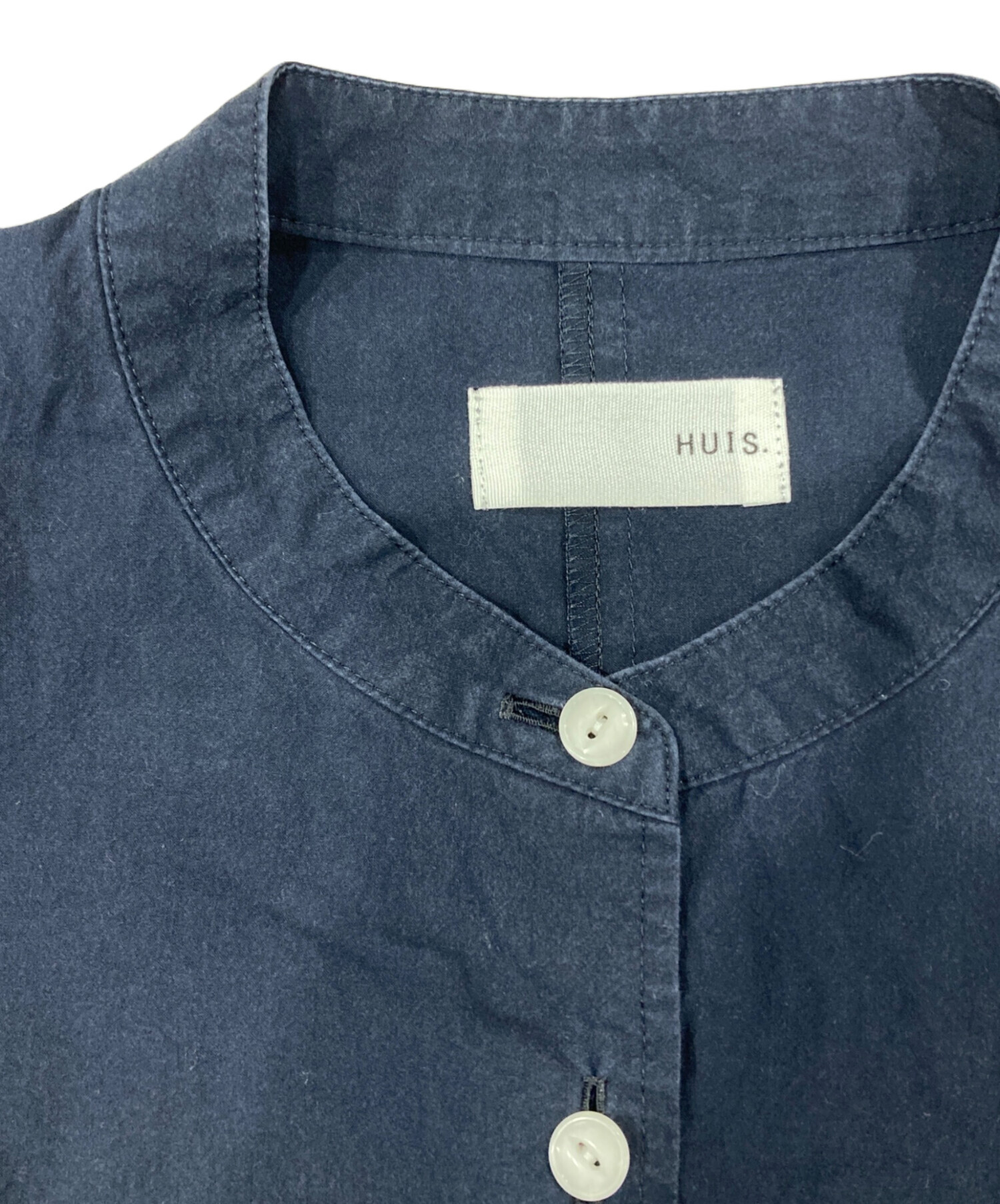 中古・古着通販】HUIS (ハウス) オーガニックコットンバンドカラー半袖