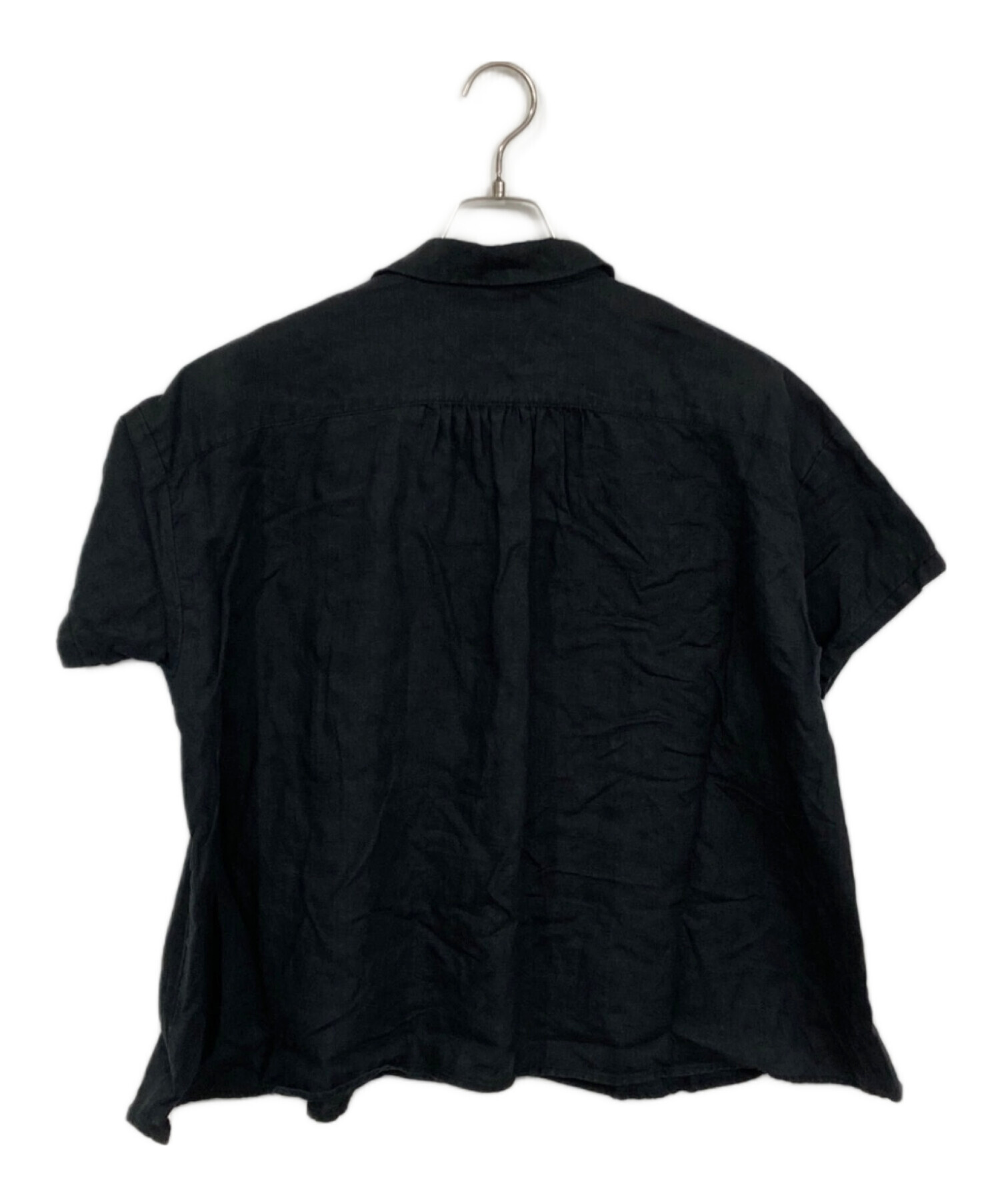 ネストローブ nest robe 黒い半袖ボタンシャツ ネストローブ nest robe 黒い半袖ボタンシャツ | ヤマダウェブコム