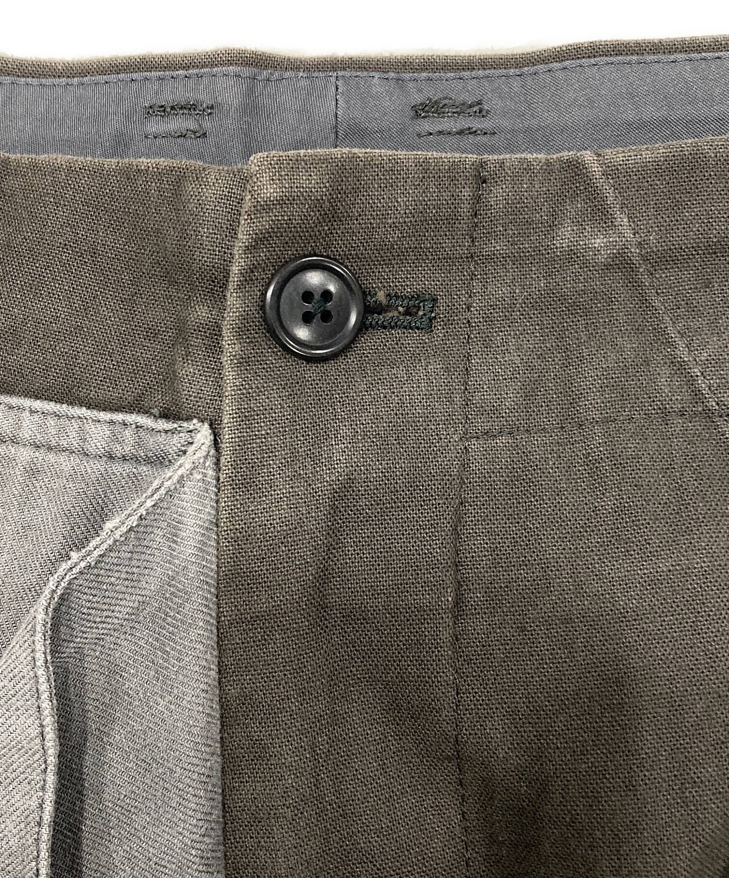 【新品未使用】ヨウジヤマモトプールオム　リンリネンパンツ　Size２ Yohji Yamamoto pour homme(ヨウジヤマモトプールオム) 15SS転写