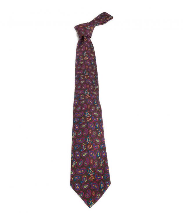 中古・古着通販】ETRO (エトロ) ペイズリー柄ネクタイ ブラウン サイズ