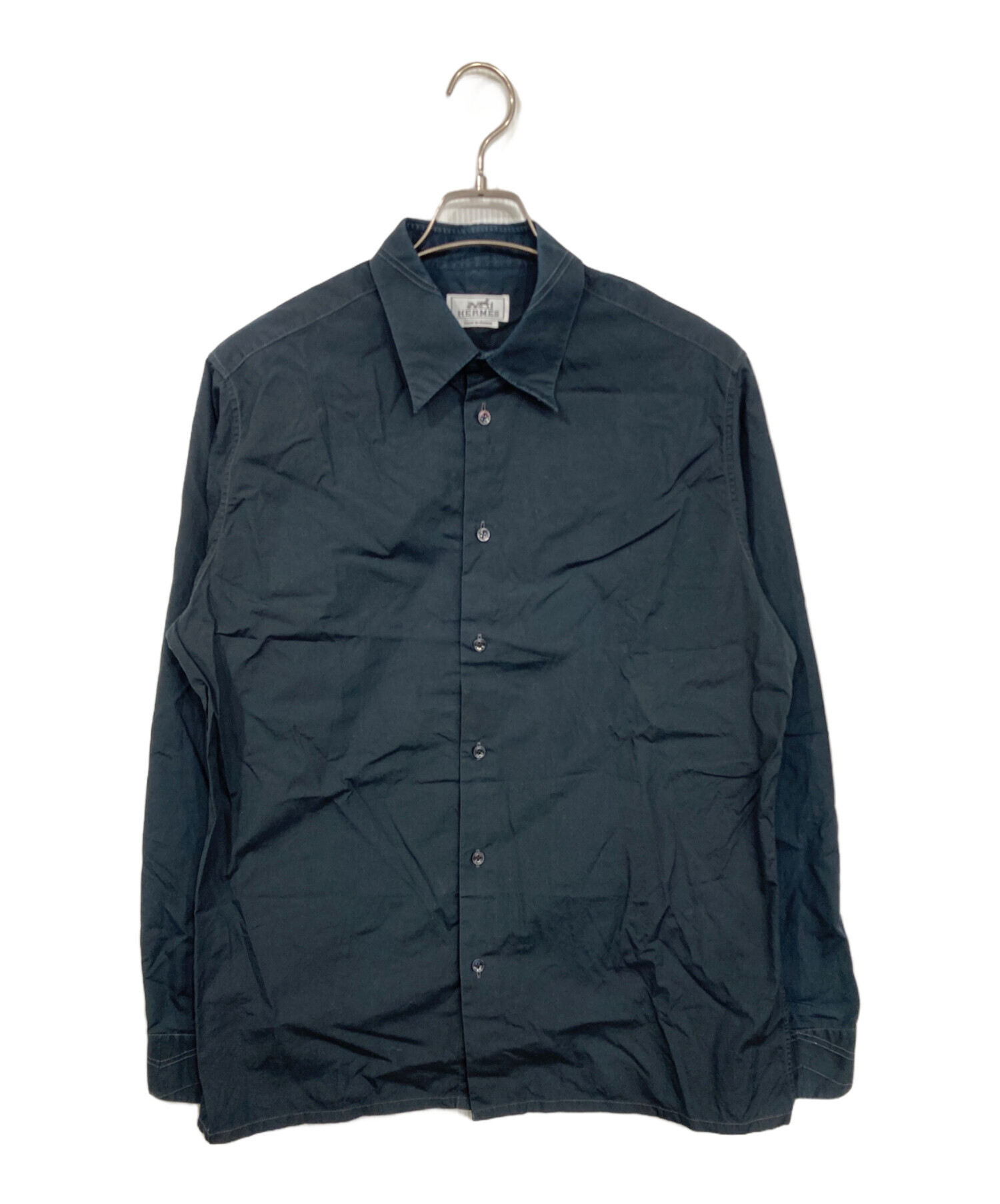 最終値下げエルメス　メンズ長袖シャツ2着セット 中古・古着通販】HERMES (エルメス) セリエボタン長袖シャツ ブラック
